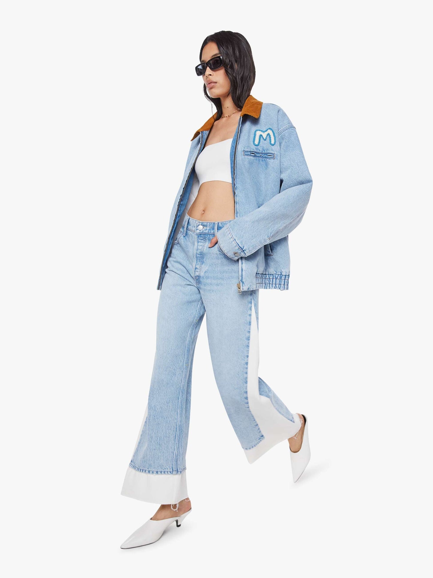 Mother Denim Women SNACKS! The Nacho Double Dip Nerdy Fray