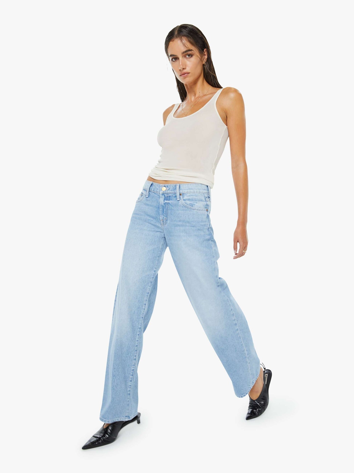 Mother Denim Women The L/S Cap Outfielder