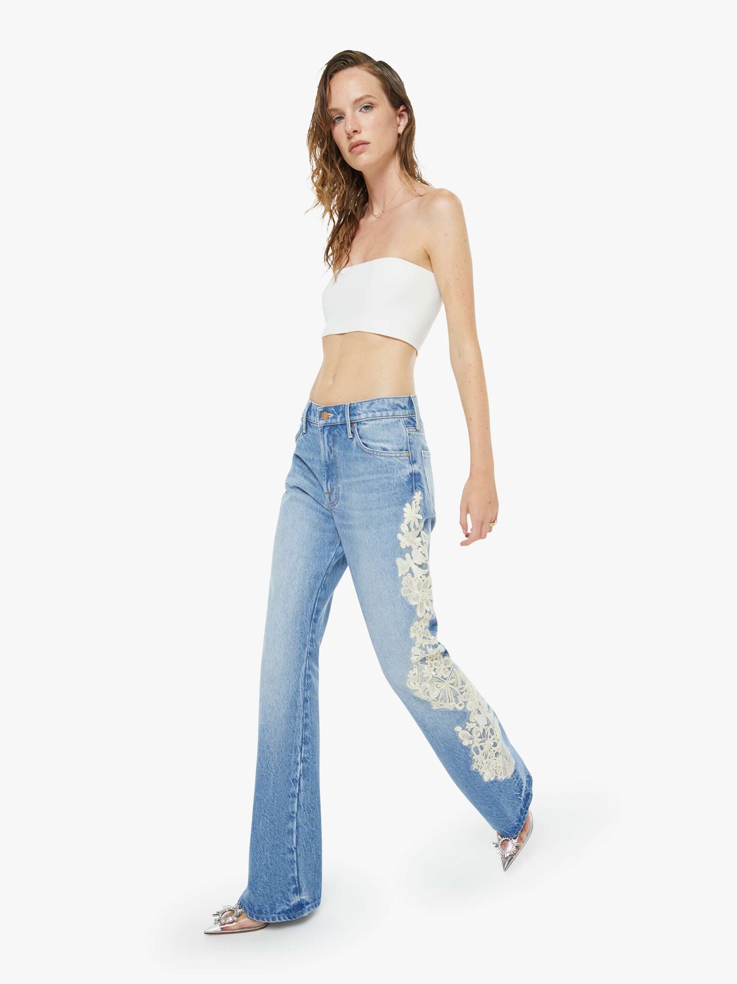 Mother Denim Women The Memory Lane Puff Sleeve