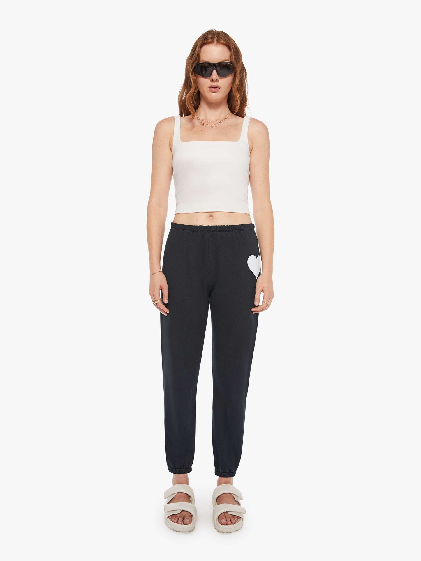 Mother Denim Brands SPRWMN Heart Sweatpant