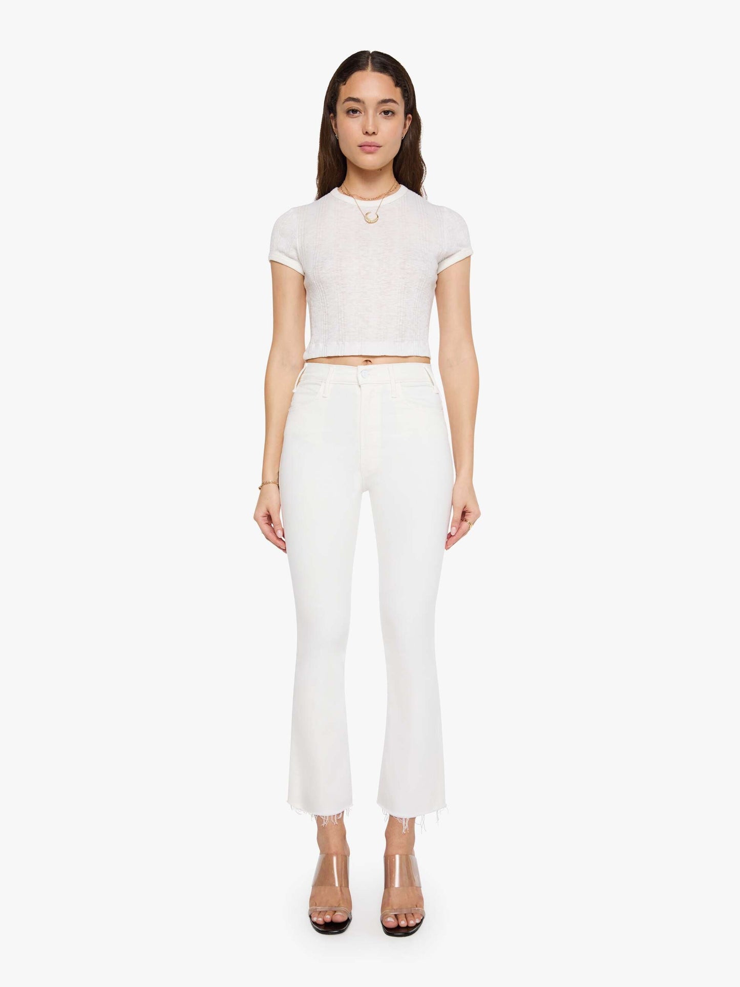 Mother Denim Women The Hustler Ankle Fray