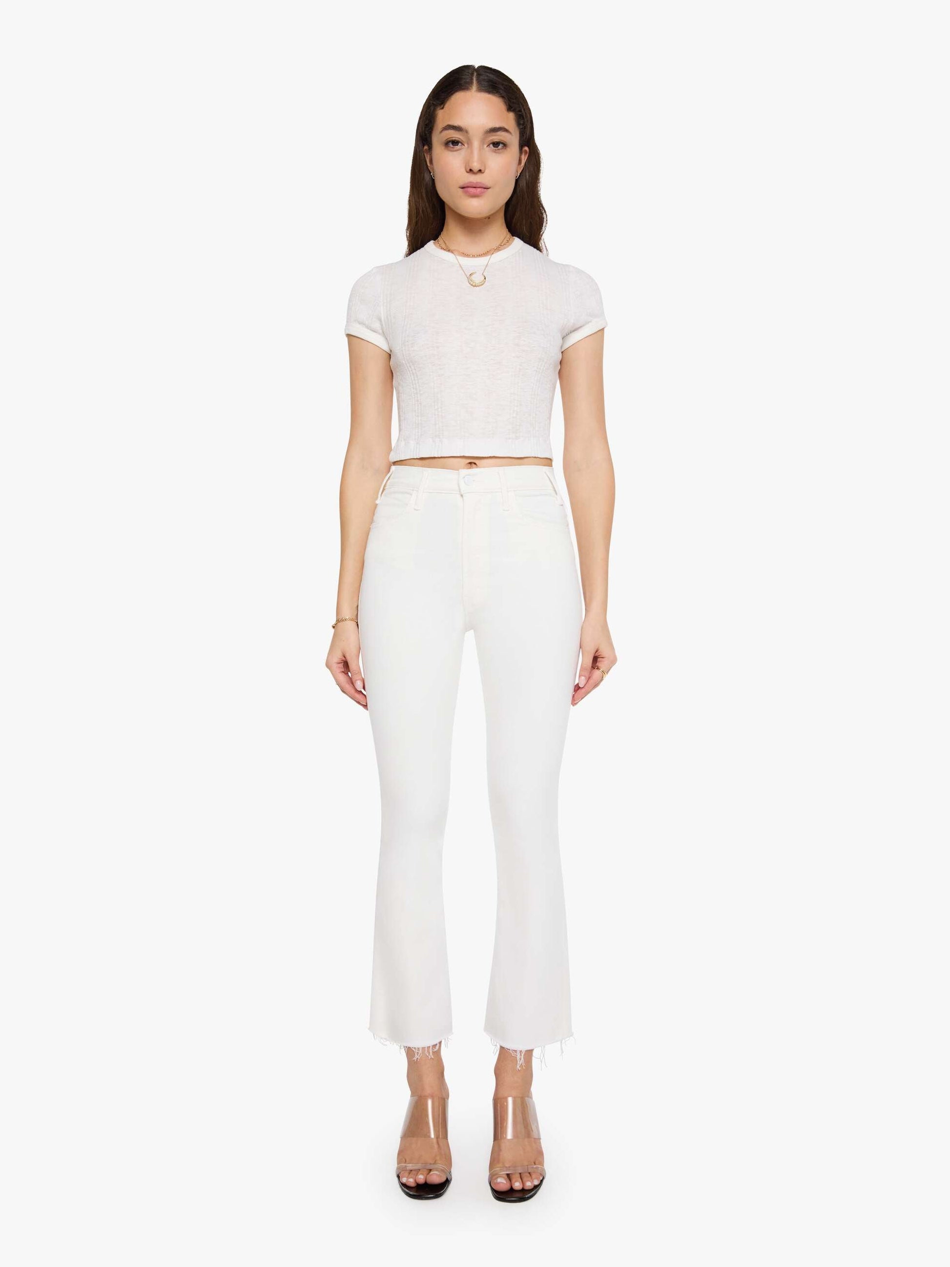 Mother Denim Women The Hustler Ankle Fray