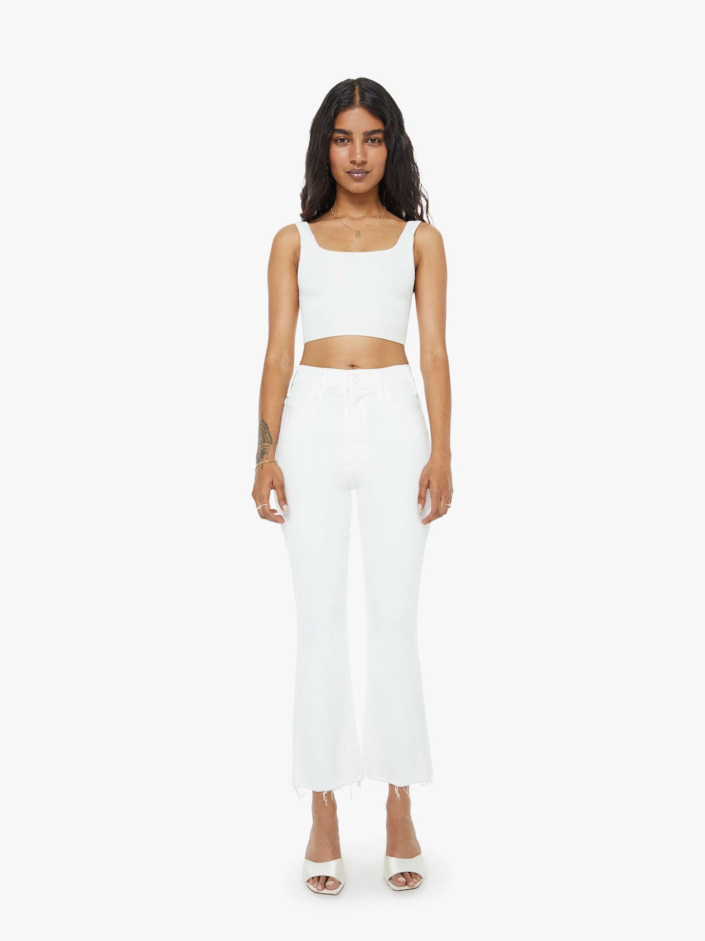 Mother Denim Women PETITES The Lil Hustler Ankle Fray