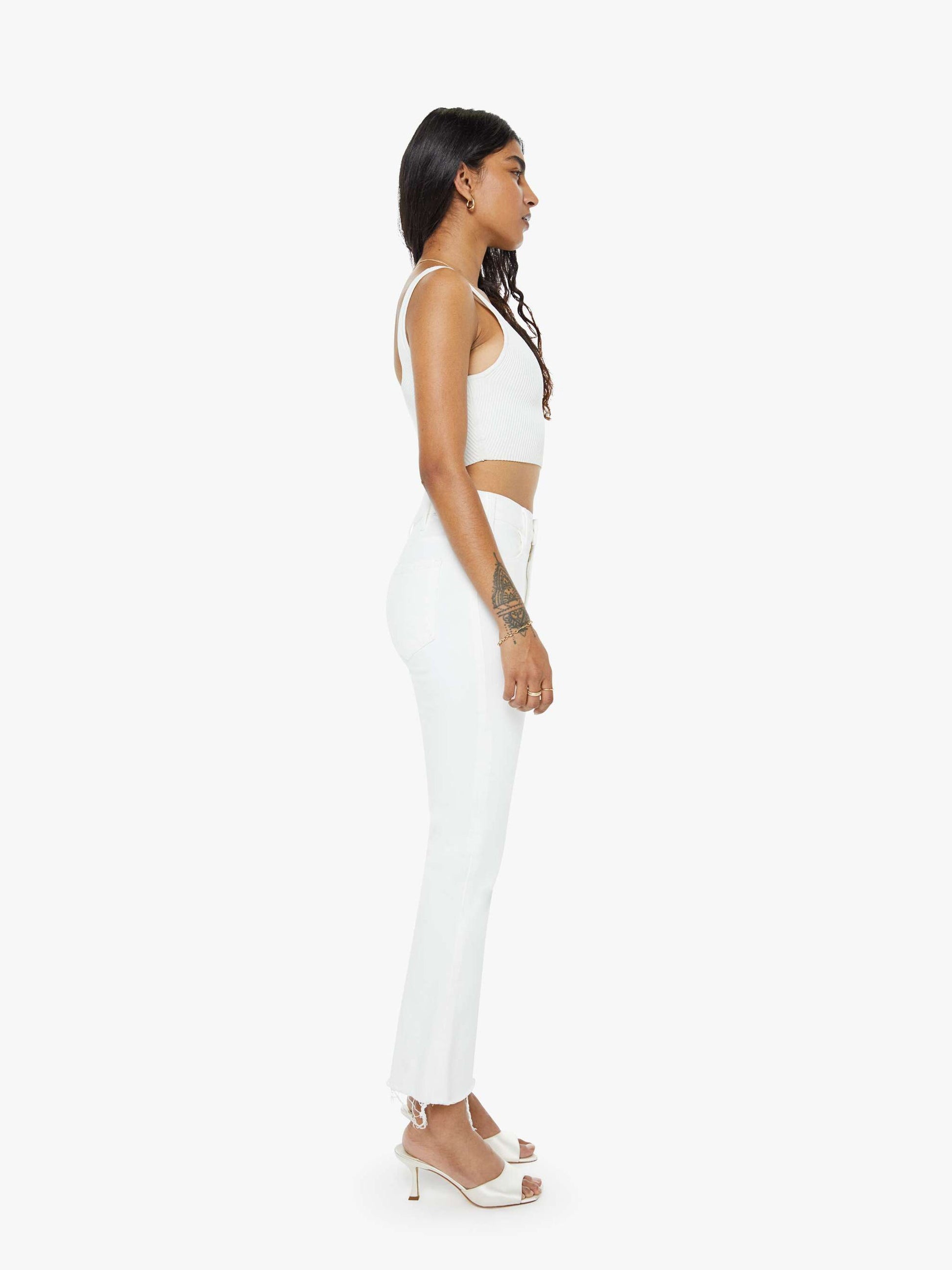 Mother Denim Women PETITES The Lil Hustler Ankle Fray