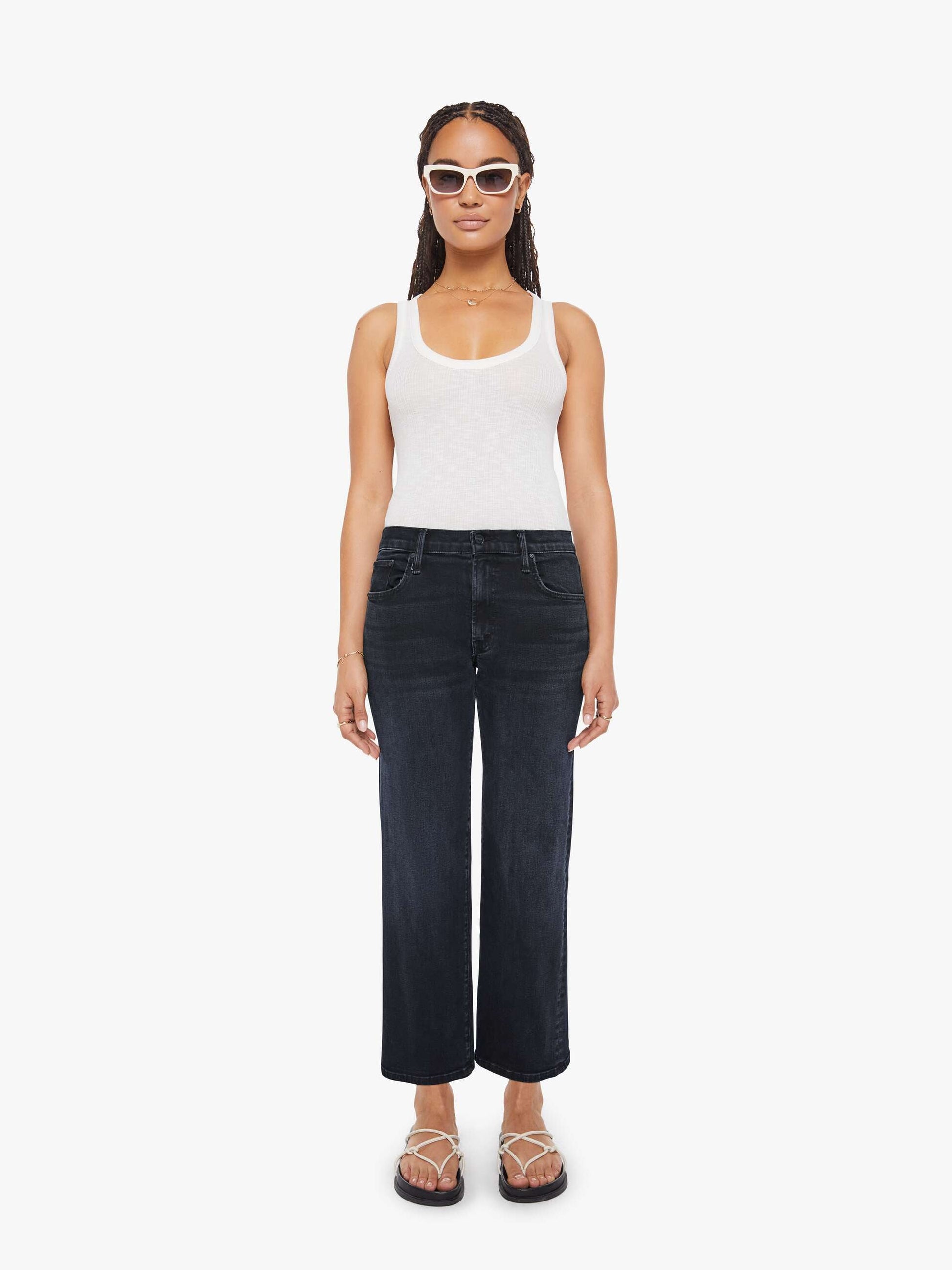 Mother Denim Women PETITES The Lil Mid Rise Zip Rambler