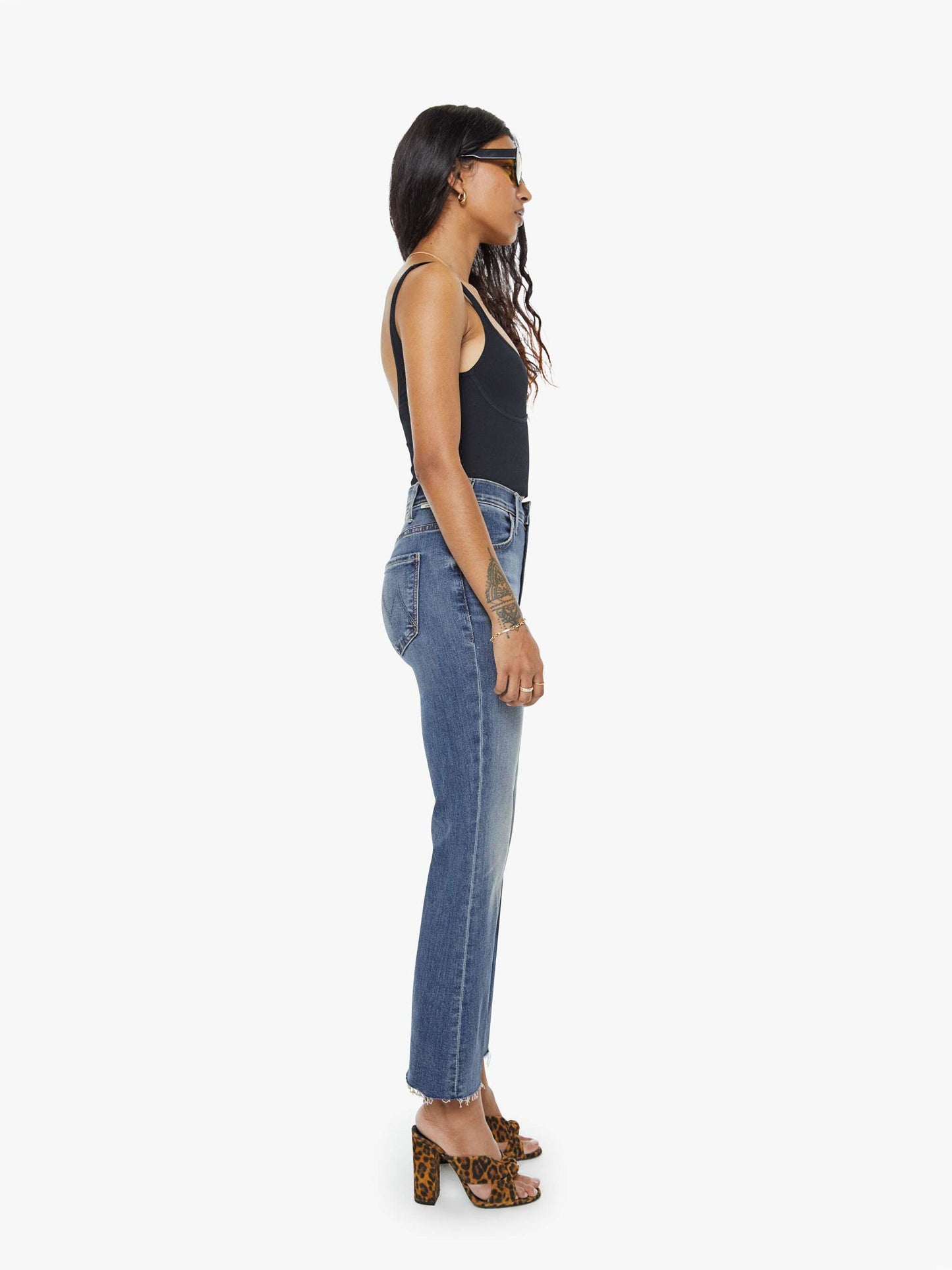 Mother Denim Women PETITES The Lil Hustler Ankle Fray