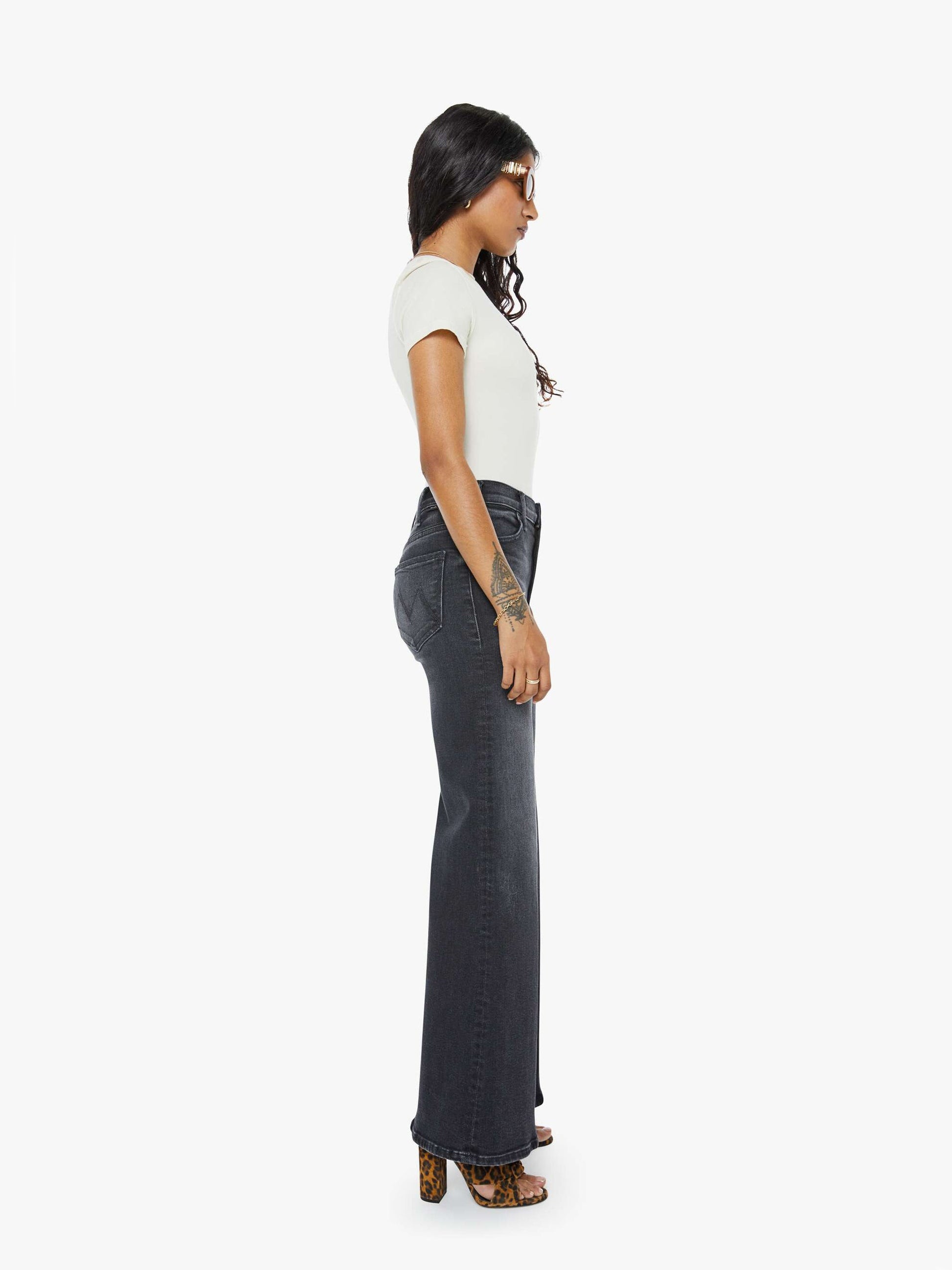 Mother Denim Women PETITES The Lil Hustler Roller Sneak
