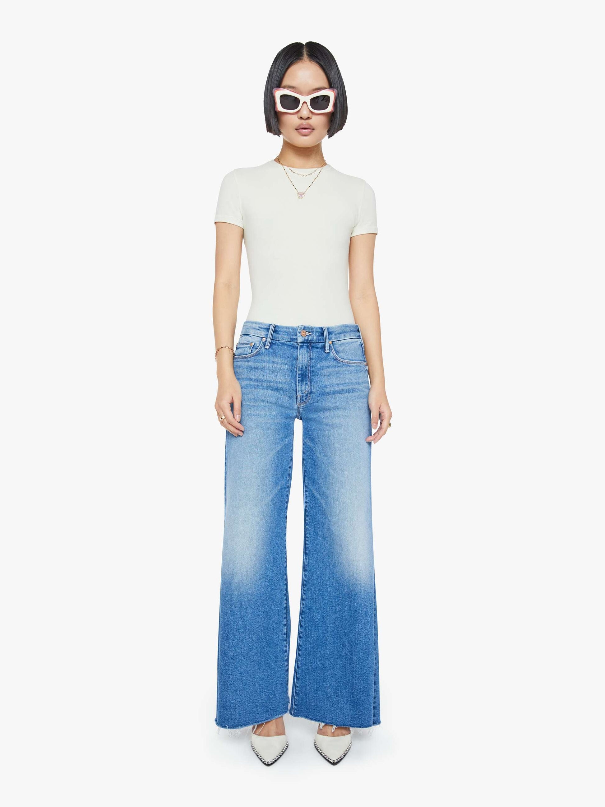 Mother Denim Women PETITES The Lil Roller Fray