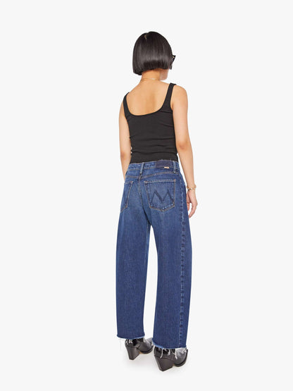 Mother Denim Women PETITES The Lil Mid Rise Full Pipe Flood Fray