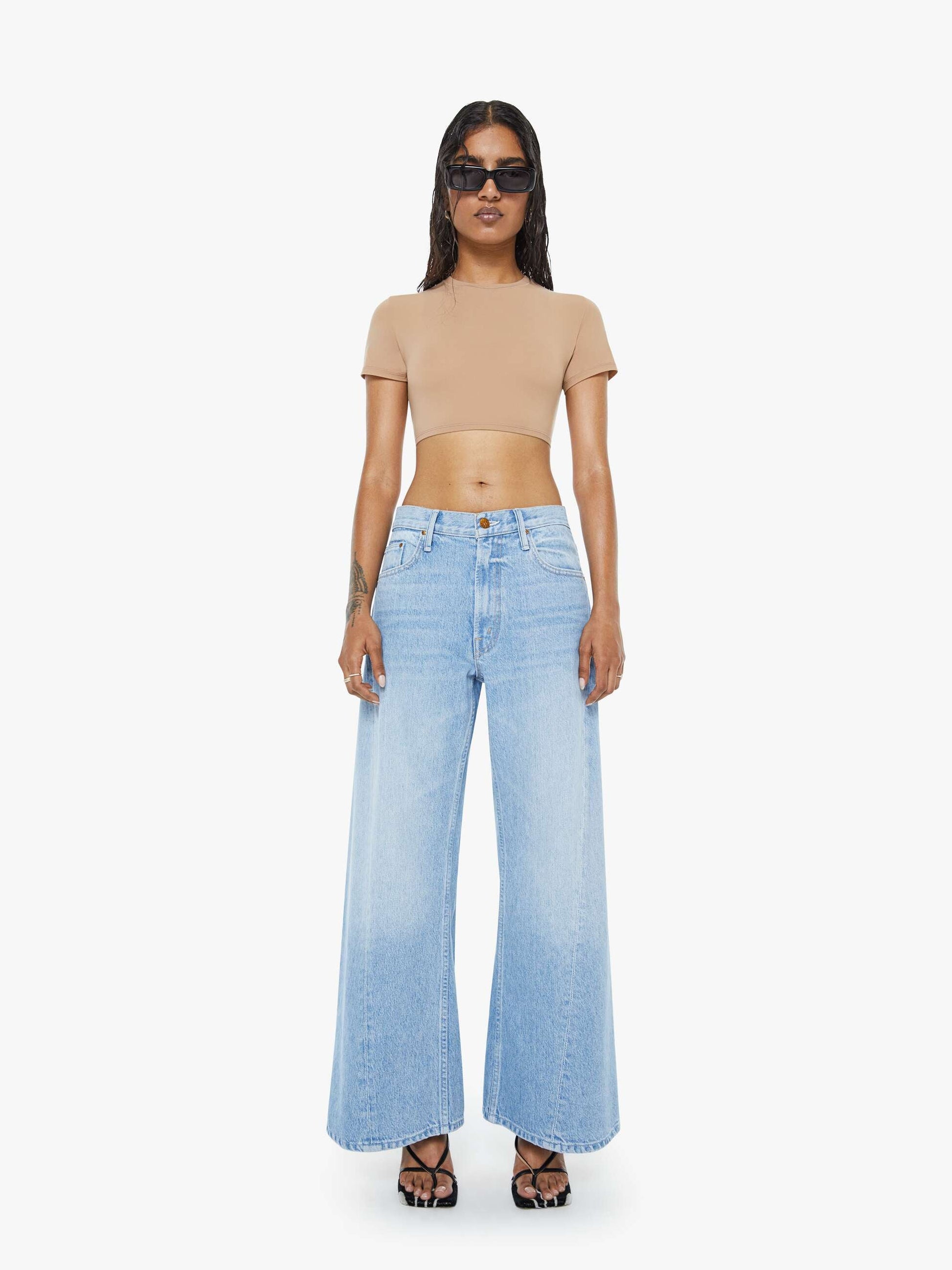 Mother Denim Women PETITES The Lil Lemon Twist Sneak