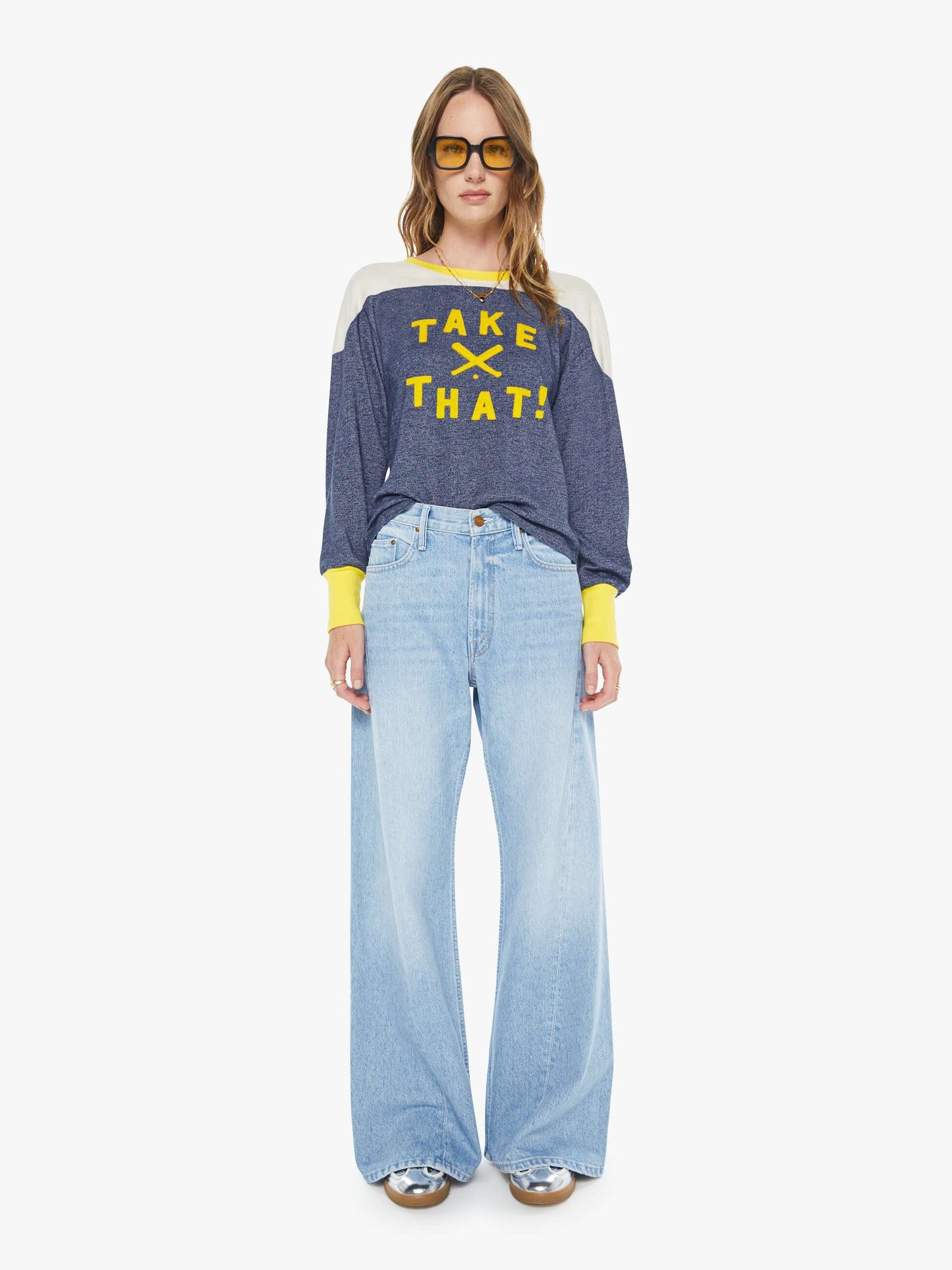 Mother Denim Women PETITES The Lil Lemon Twist Sneak