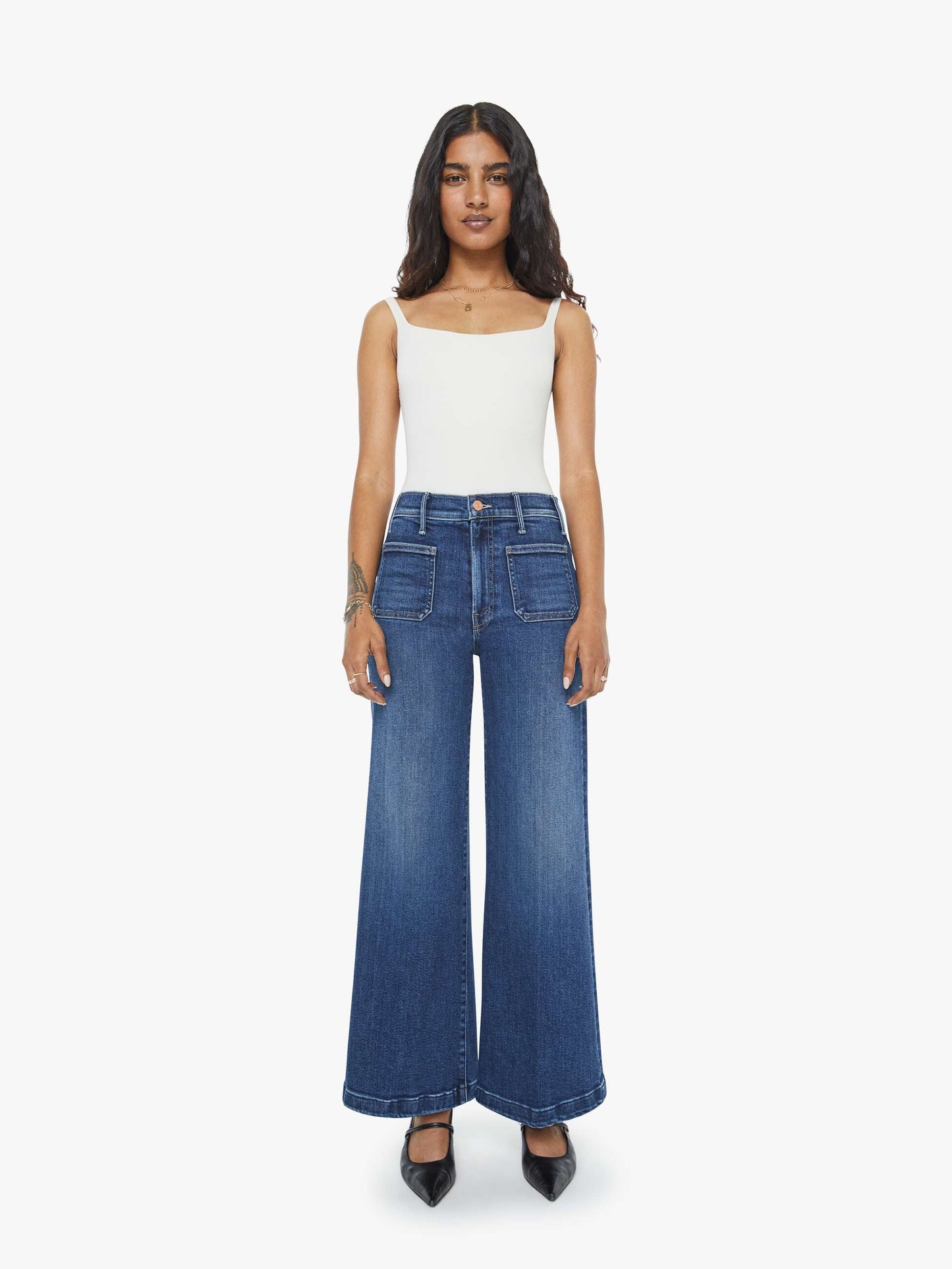 Mother Denim Women PETITES The Lil Hustler Roller Patch Pocket Skimp