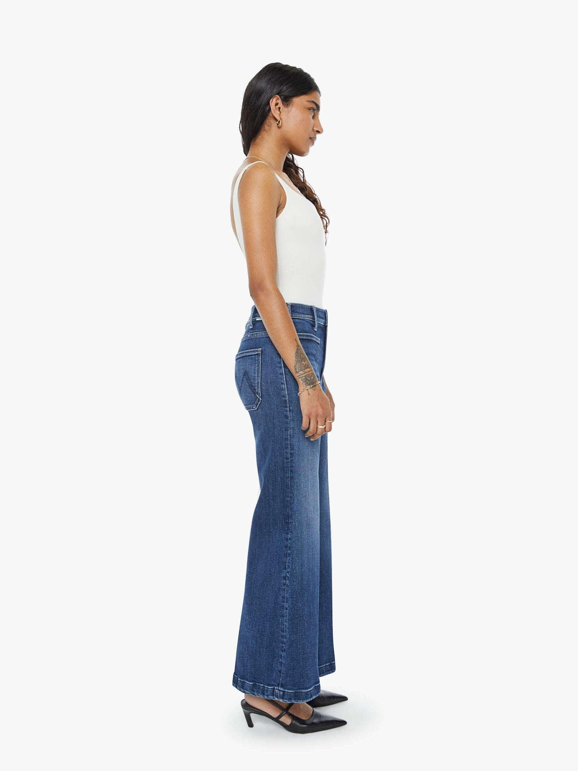 Mother Denim Women PETITES The Lil Hustler Roller Patch Pocket Skimp