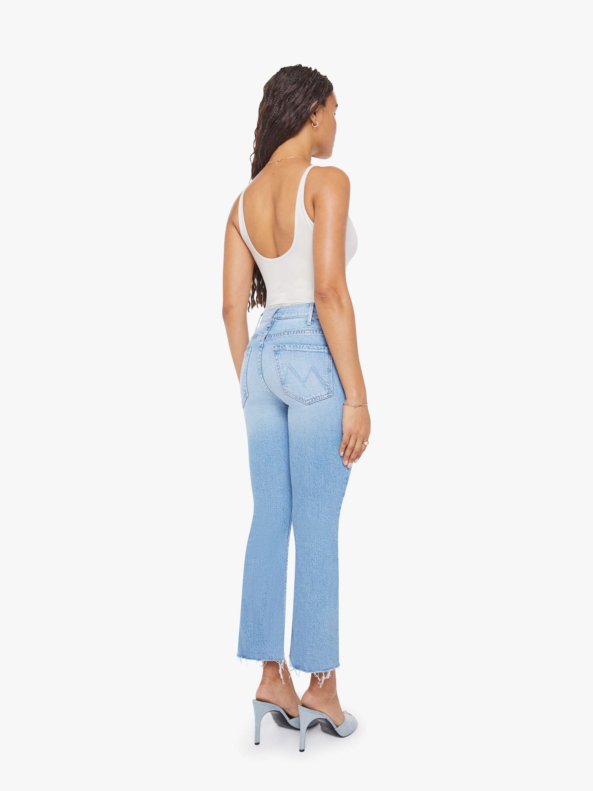 Mother Denim Women PETITES The Lil Hustler Ankle Fray