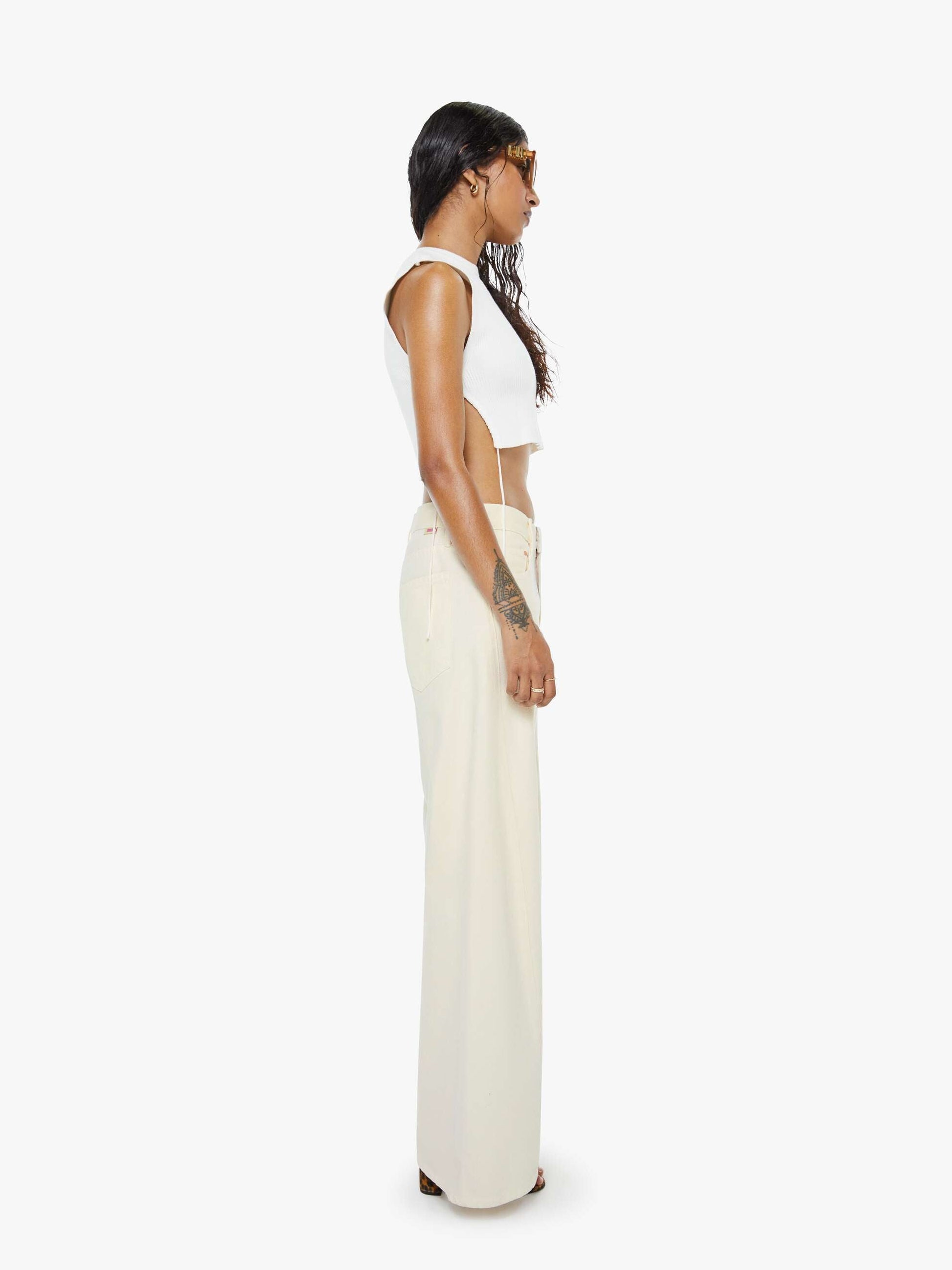 Mother Denim Women PETITES The Lil Lemon Twist Sneak
