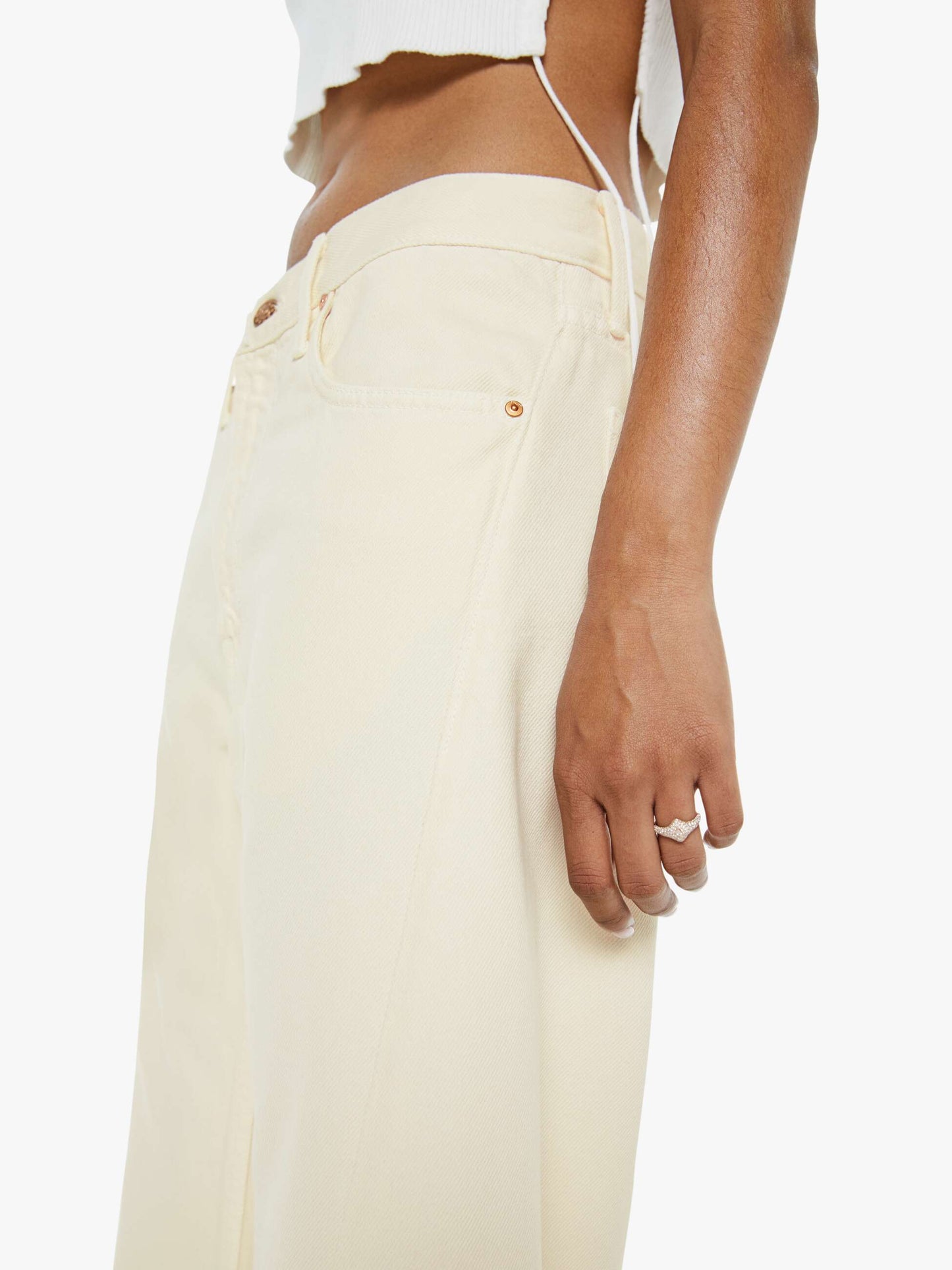 Mother Denim Women PETITES The Lil Lemon Twist Sneak