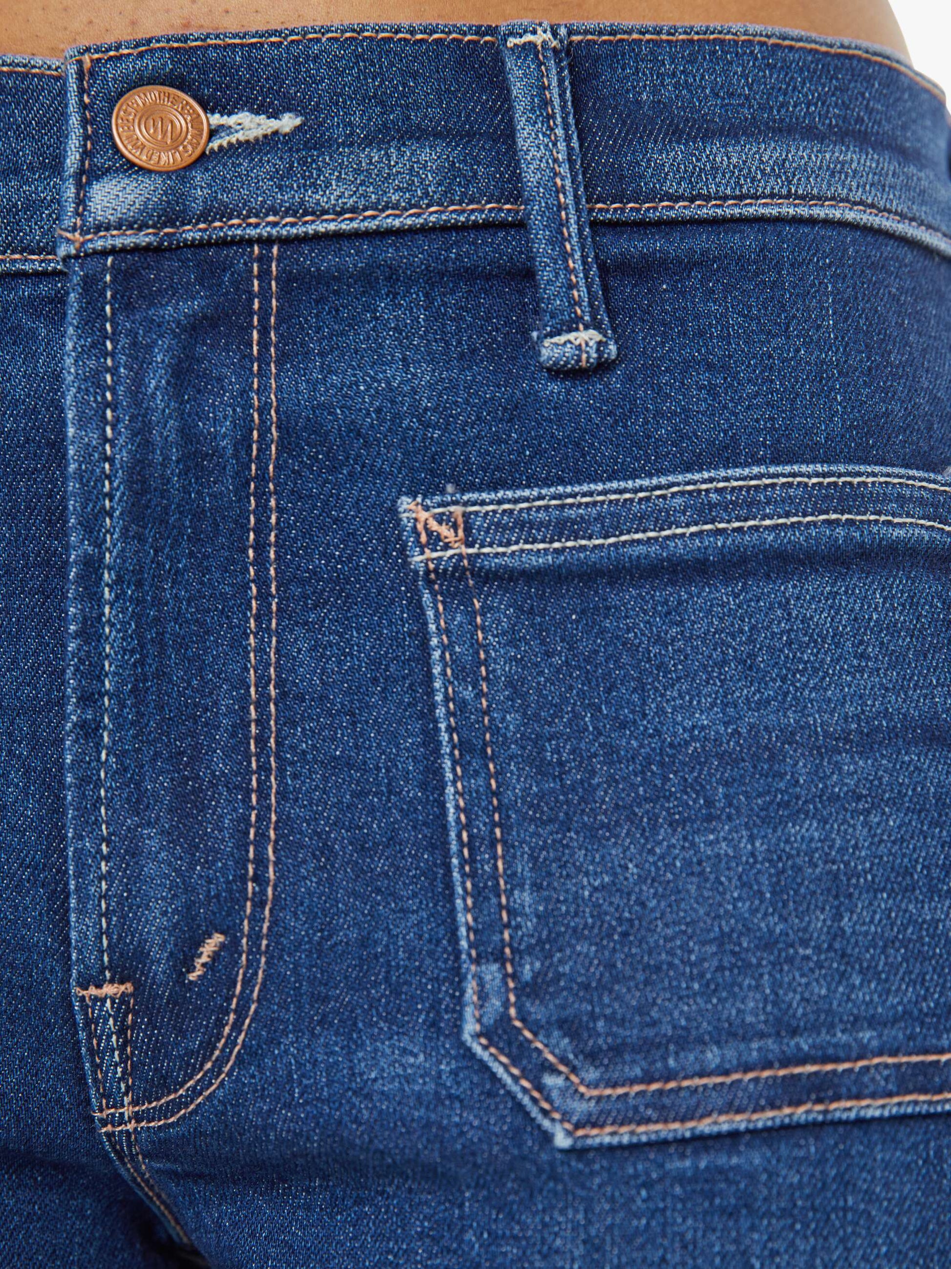 Mother Denim Women PETITES The Lil Patch Pocket Mid Rise Maven Ankle