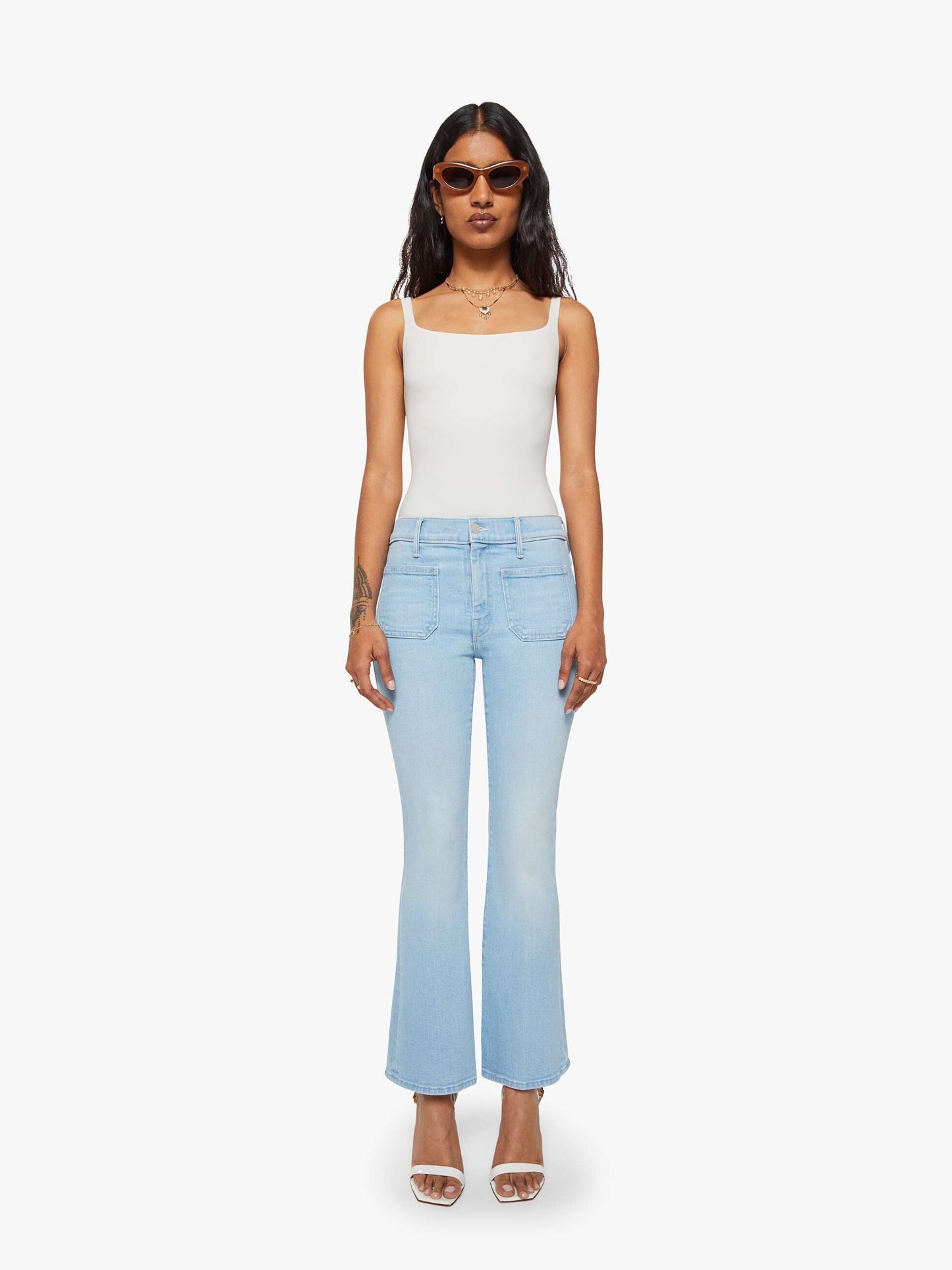 Mother Denim Women PETITES The Lil Patch Pocket Weekender