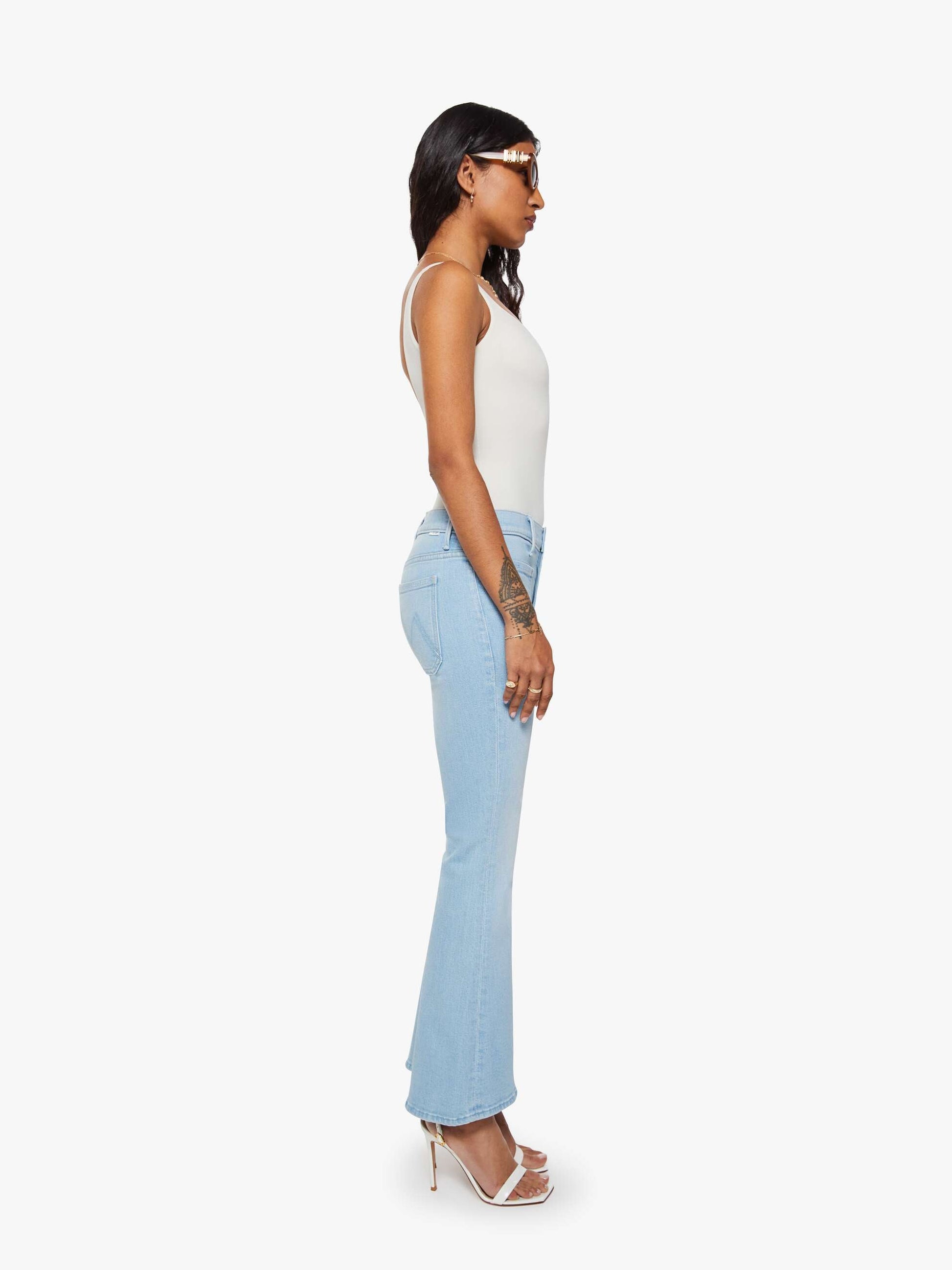 Mother Denim Women PETITES The Lil Patch Pocket Weekender