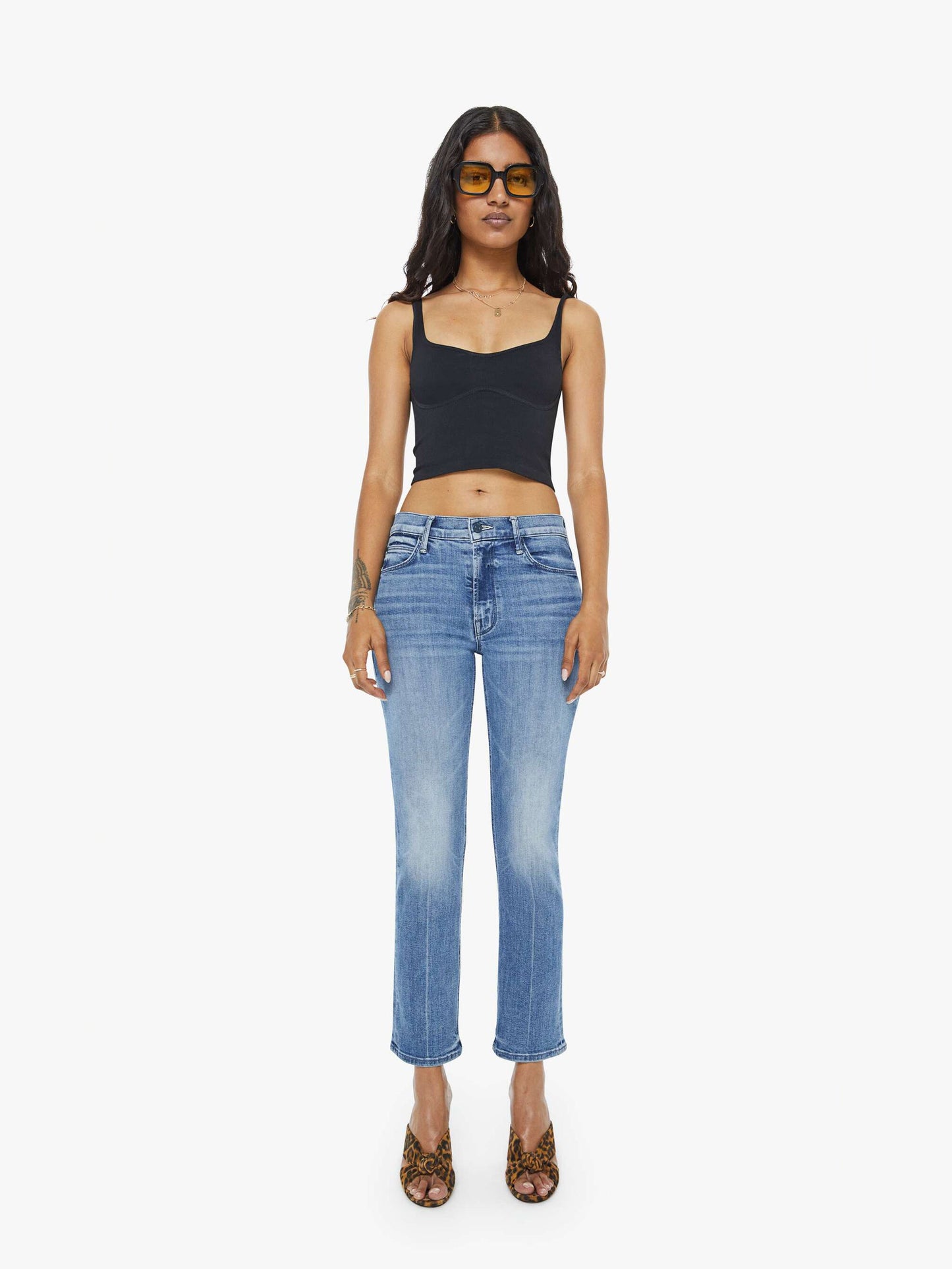 Mother Denim Women PETITES The Lil Mid Rise Dazzler Ankle