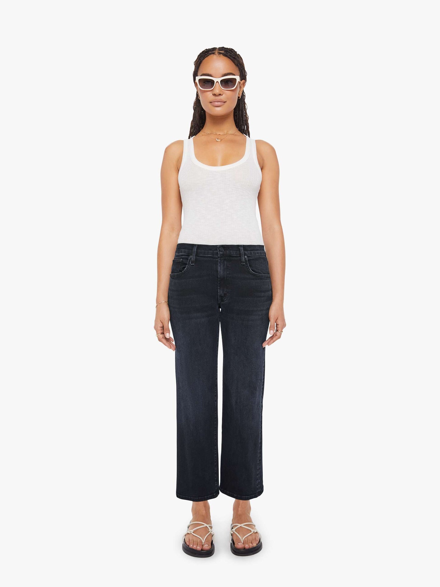 Mother Denim Women PETITES The Lil Mid Rise Zip Rambler