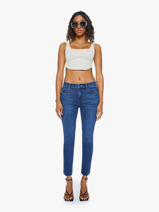 Mother Denim Women The Mid Rise Dazzler Ankle Fray