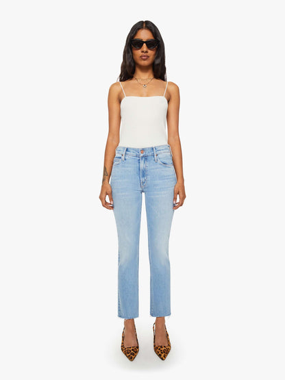 Mother Denim Women PETITES The Lil Mid Rise Dazzler Ankle Fray
