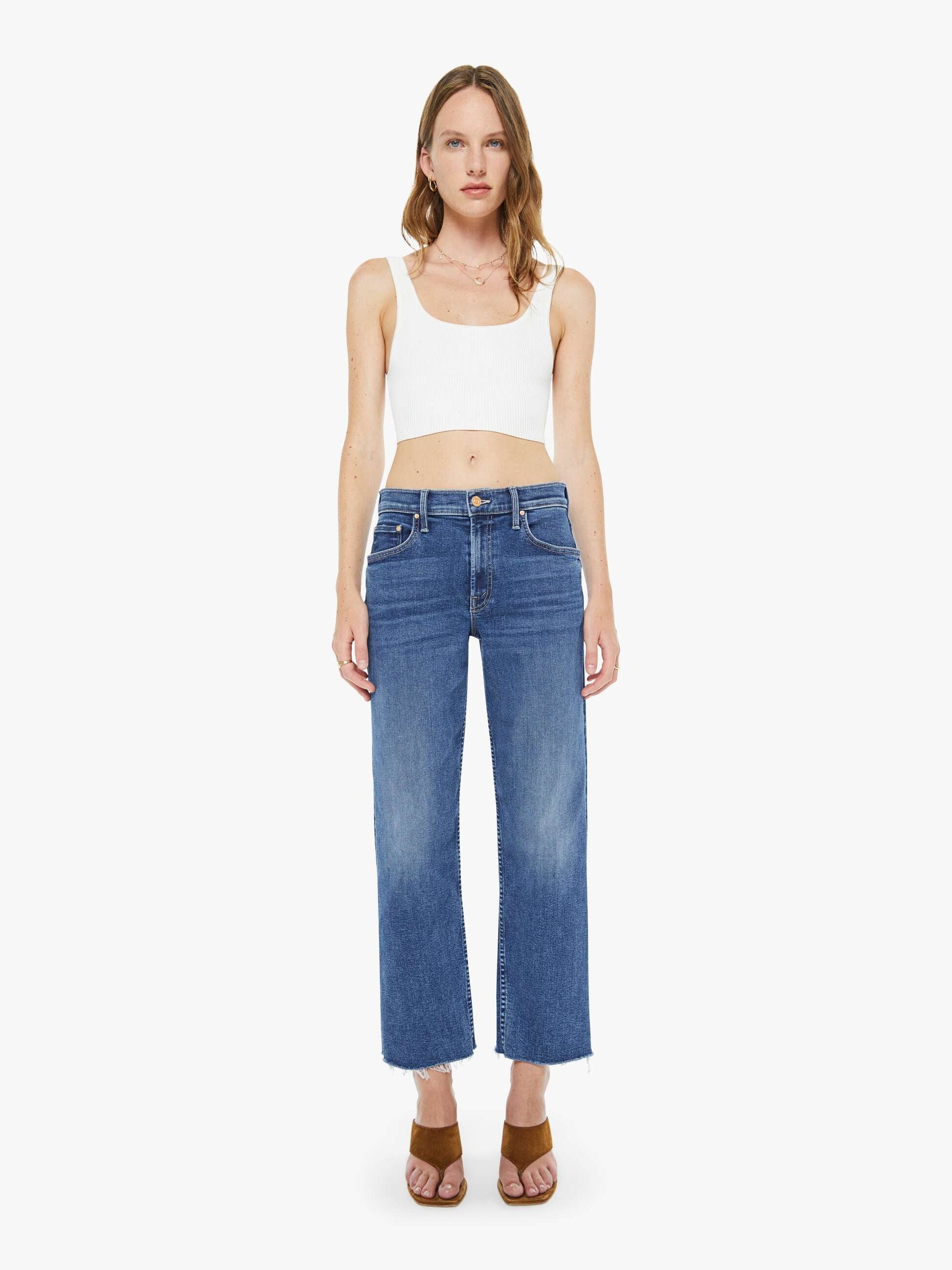 Mother Denim Women The Newbie Ankle Fray