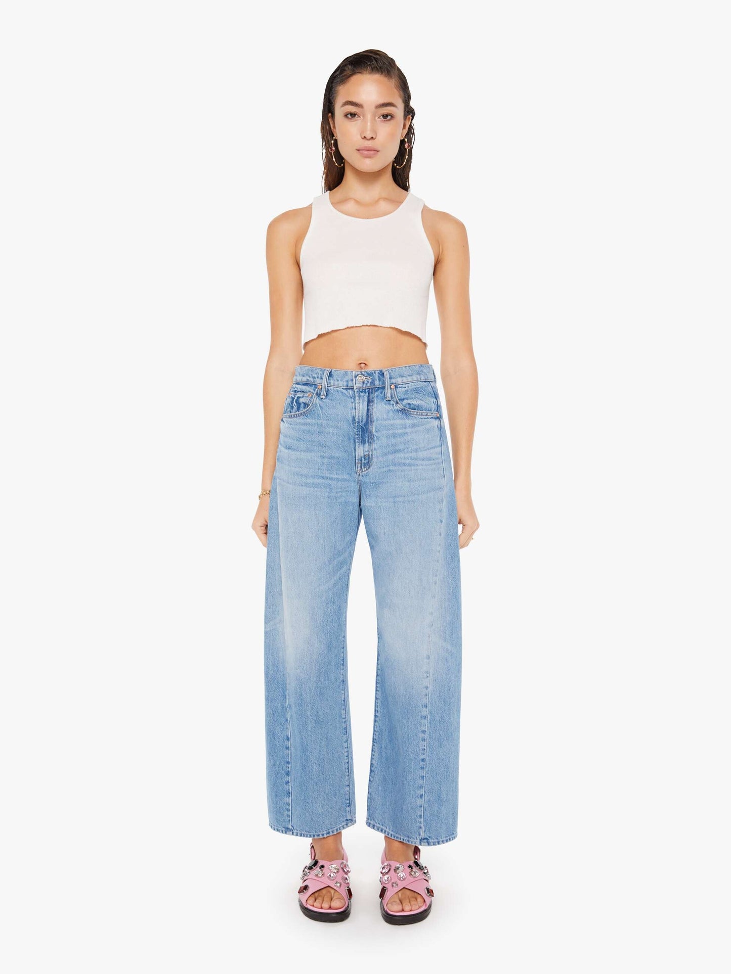 Mother Denim Women THE HALF-PIPE FLOOD MATERIAL GIRL