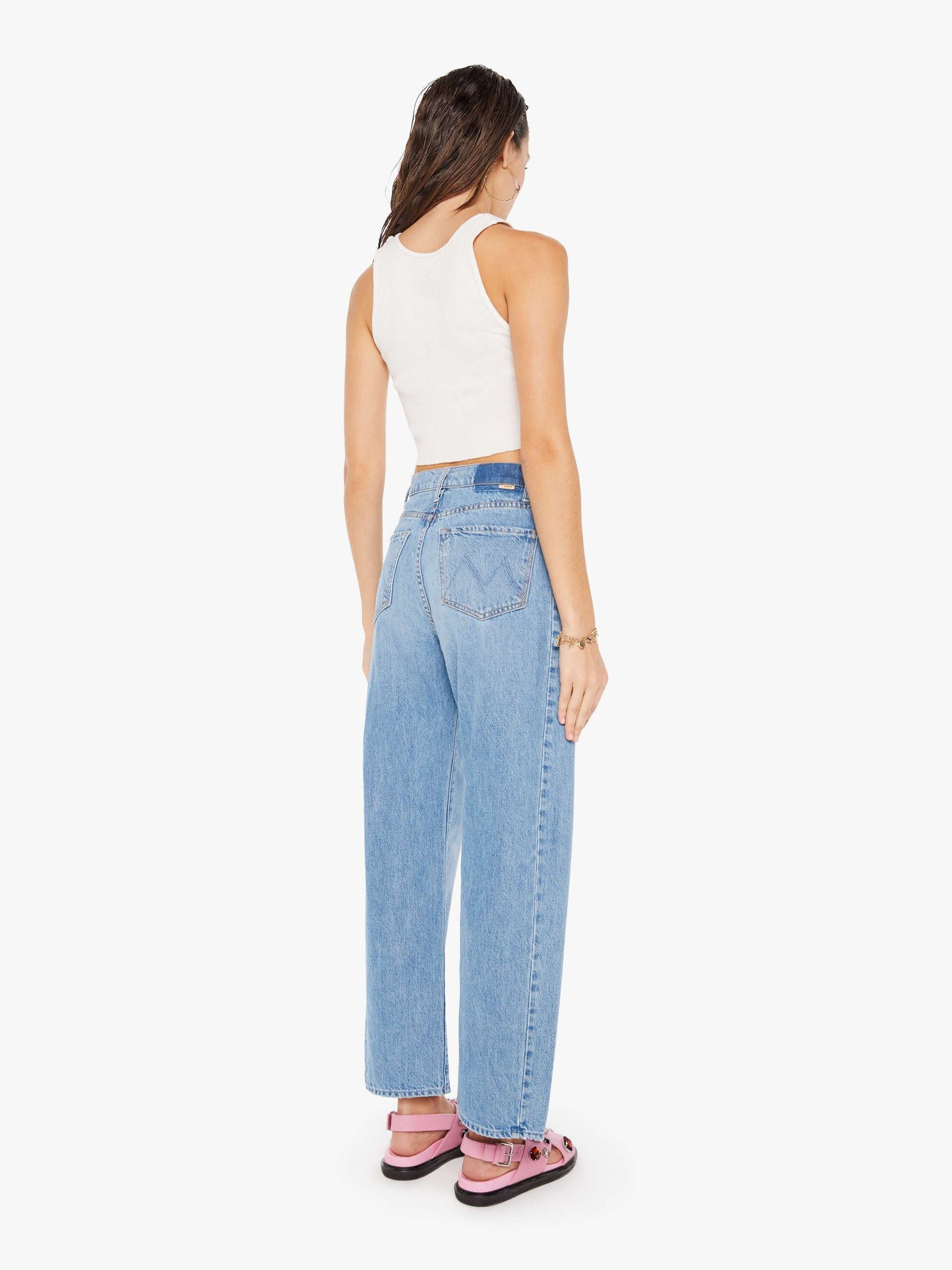 Mother Denim Women THE HALF-PIPE FLOOD MATERIAL GIRL
