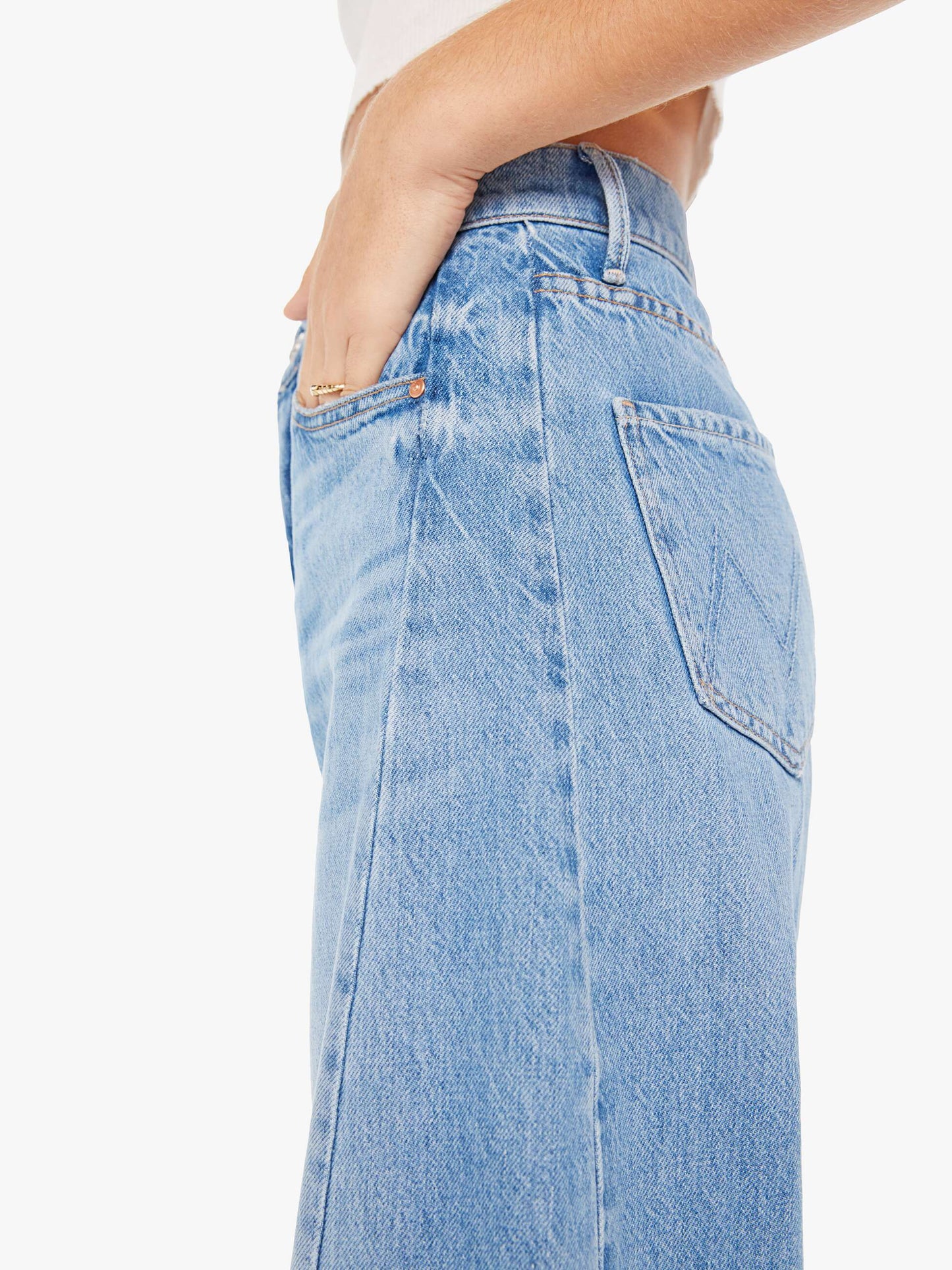 Mother Denim Women THE HALF-PIPE FLOOD MATERIAL GIRL