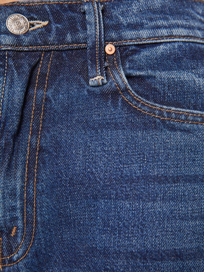 Mother Denim Women PETITES The Lil Mid Rise Full Pipe Flood Fray