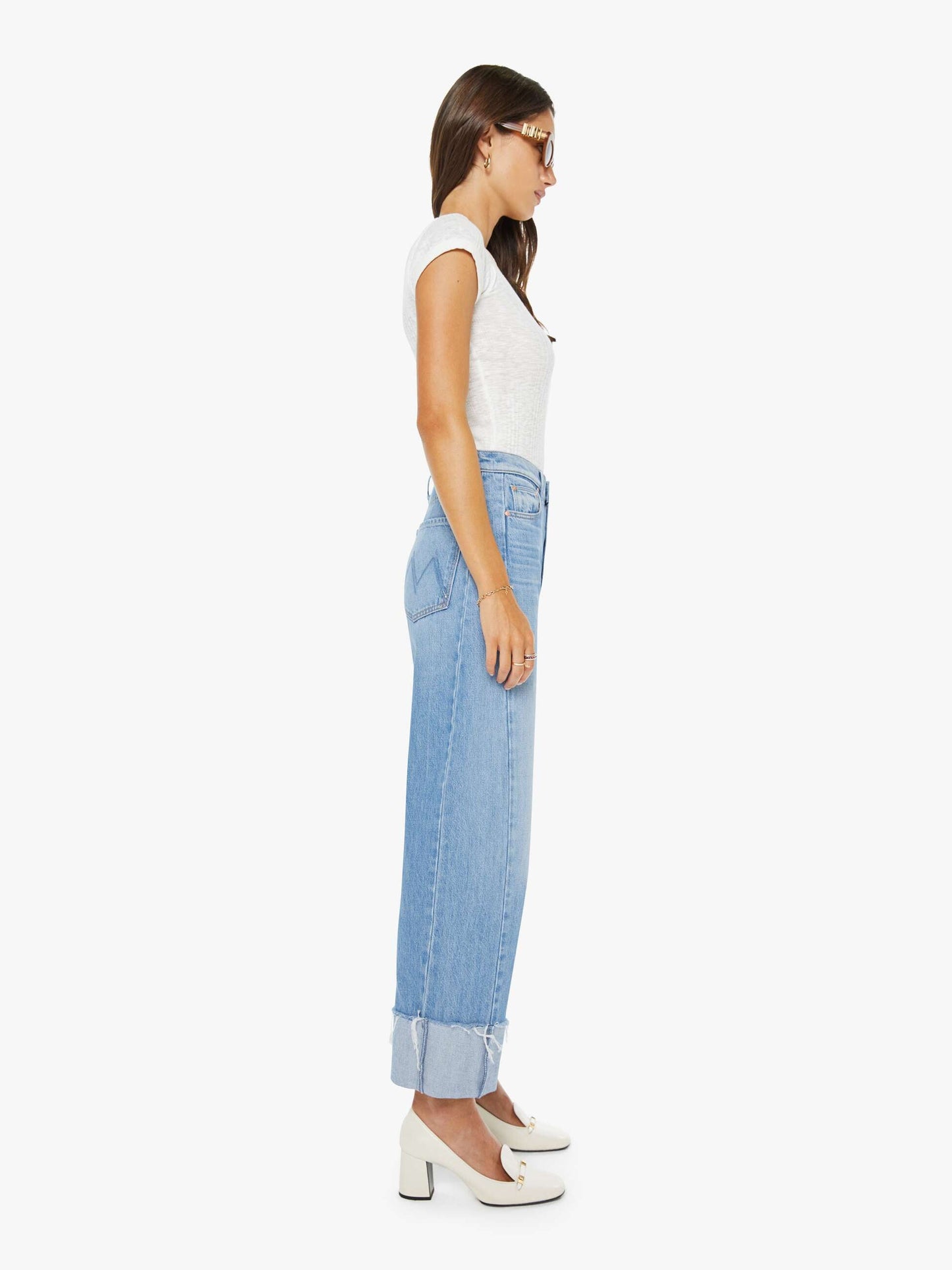 Mother Denim Women The Half-Pipe Ankle Cuff Fray