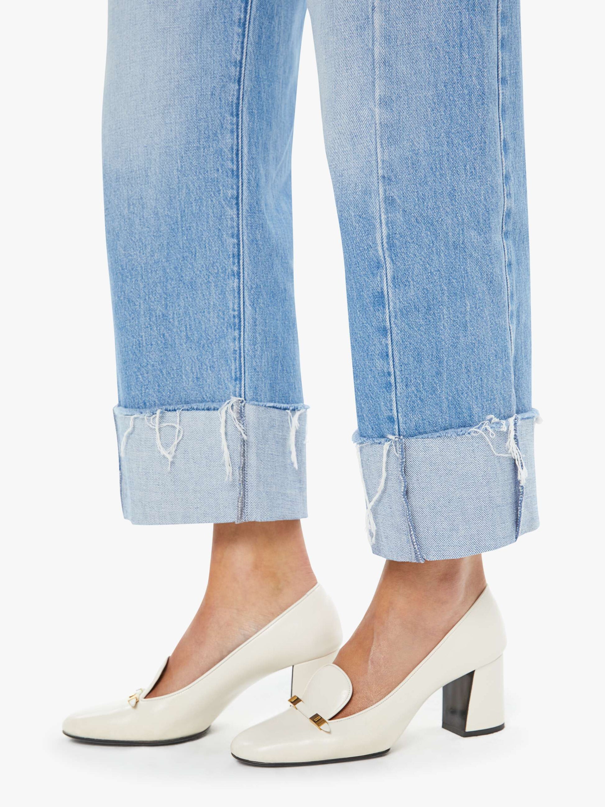 Mother Denim Women The Half-Pipe Ankle Cuff Fray