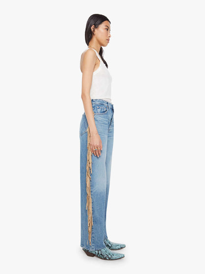 Mother Denim Women The Fringe Half-Pipe Button Sneak