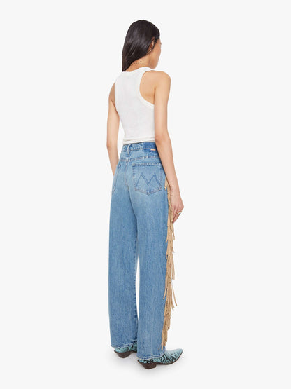 Mother Denim Women The Fringe Half-Pipe Button Sneak