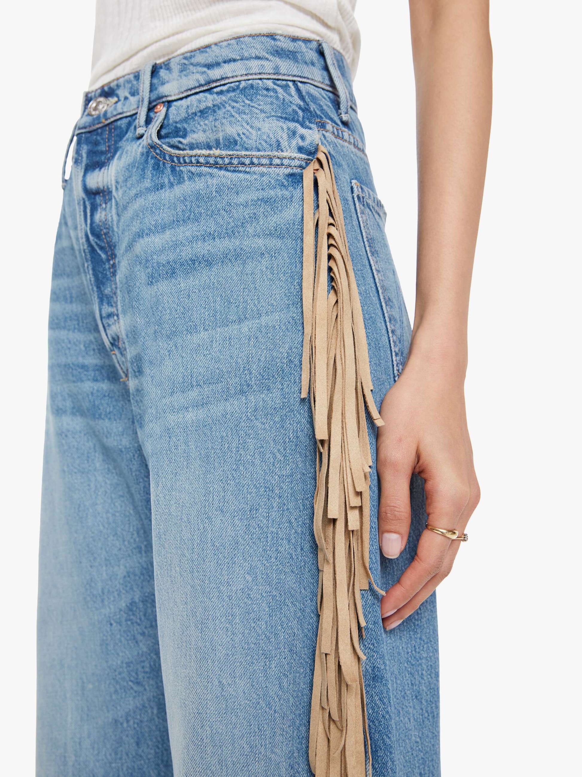 Mother Denim Women The Fringe Half-Pipe Button Sneak