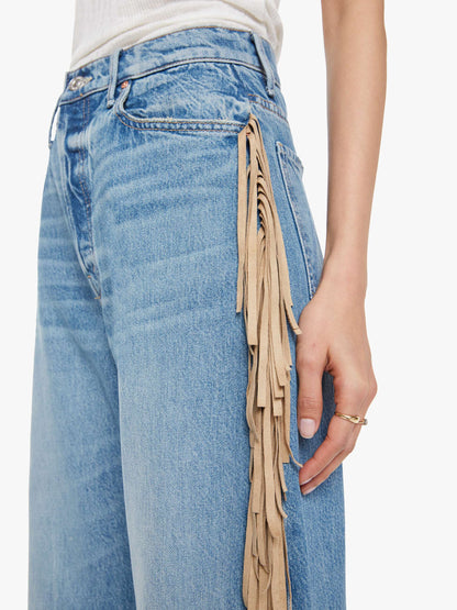 Mother Denim Women The Fringe Half-Pipe Button Sneak