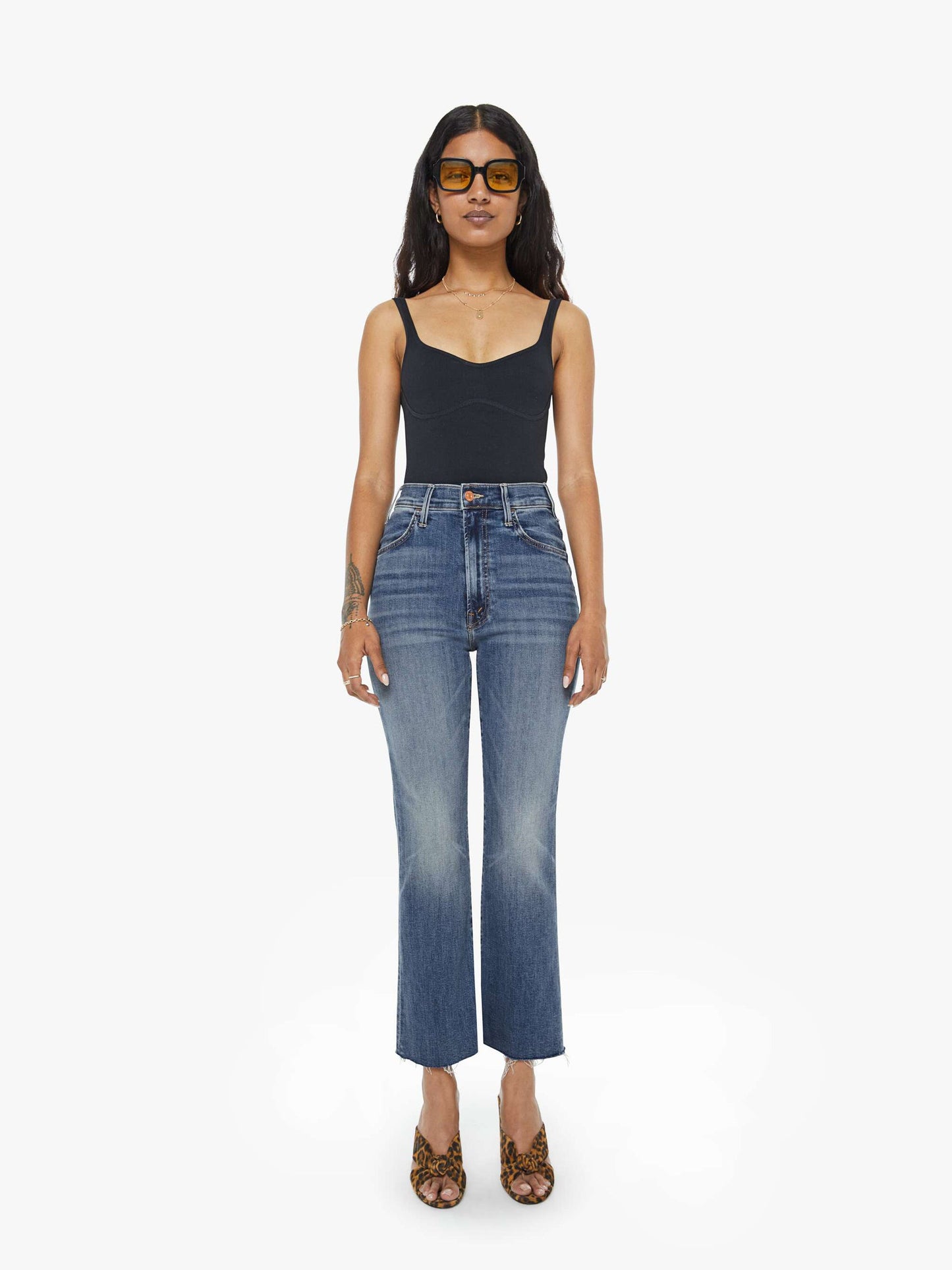 Mother Denim Women PETITES The Lil Hustler Ankle Fray