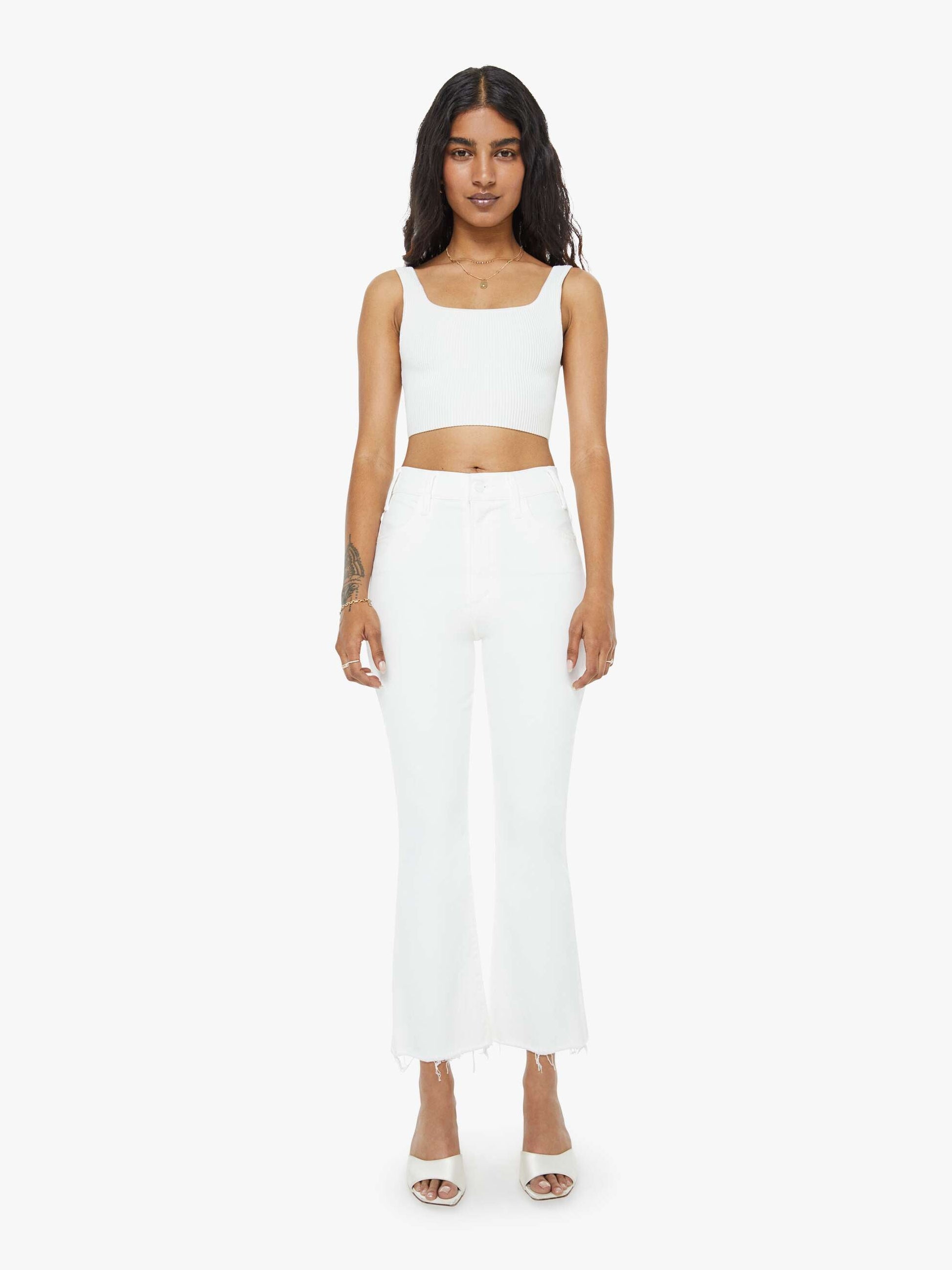 Mother Denim Women PETITES The Lil Hustler Ankle Fray