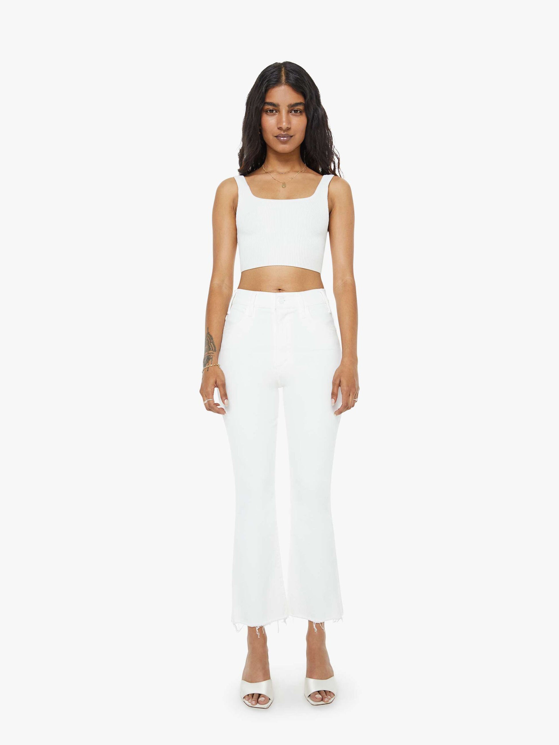 Mother Denim Women PETITES The Lil Hustler Ankle Fray