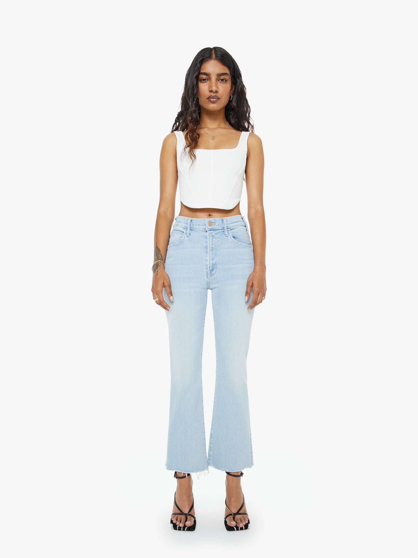 Mother Denim Women PETITES The Lil Hustler Ankle Fray
