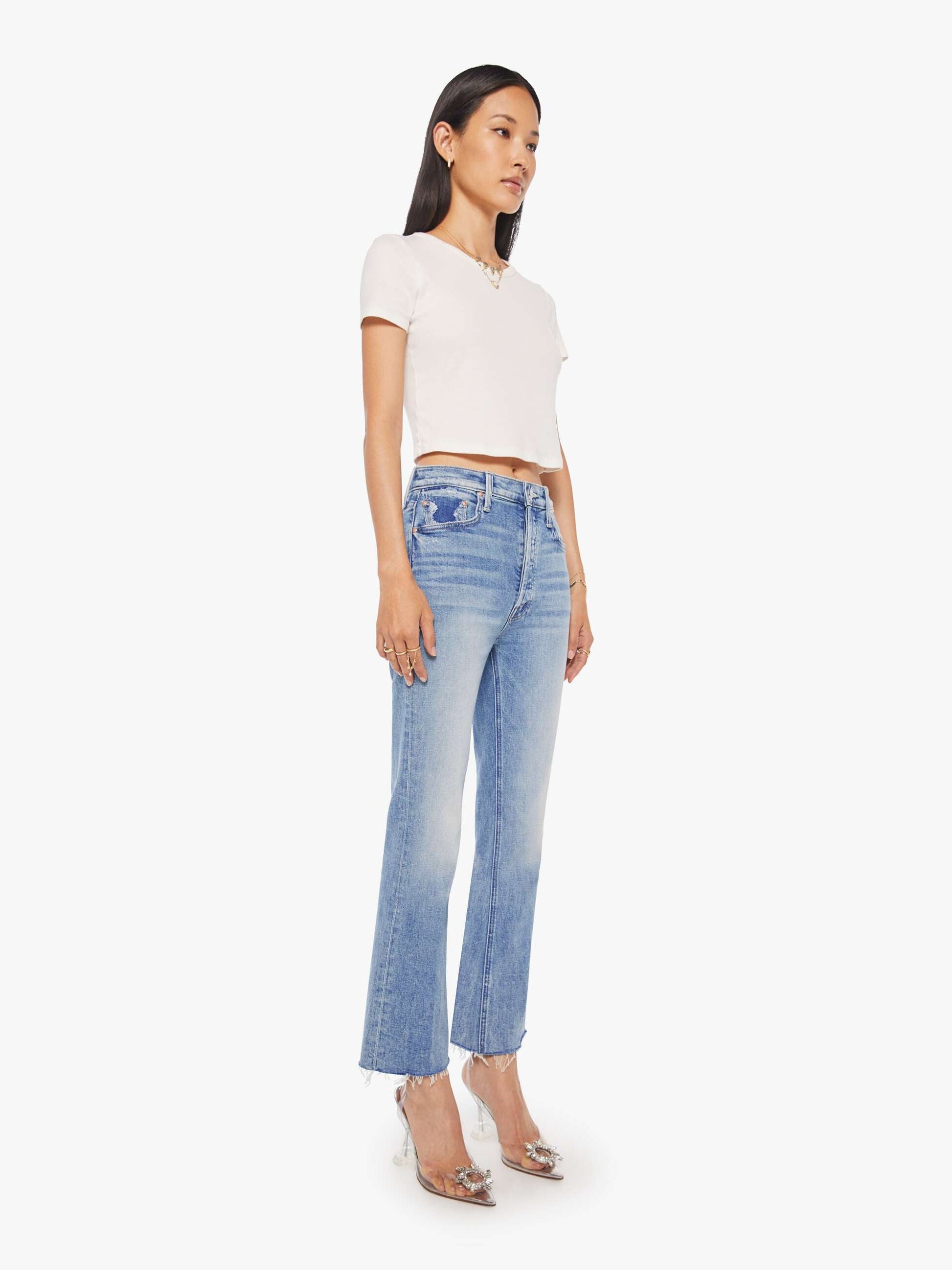 Mother Denim Women THE TRIPPER FLOOD FRAY LEFT IN THE DUST