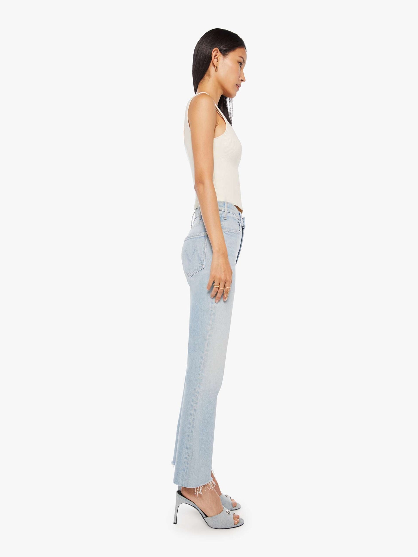 Mother Denim Women The Hustler Ankle Fray