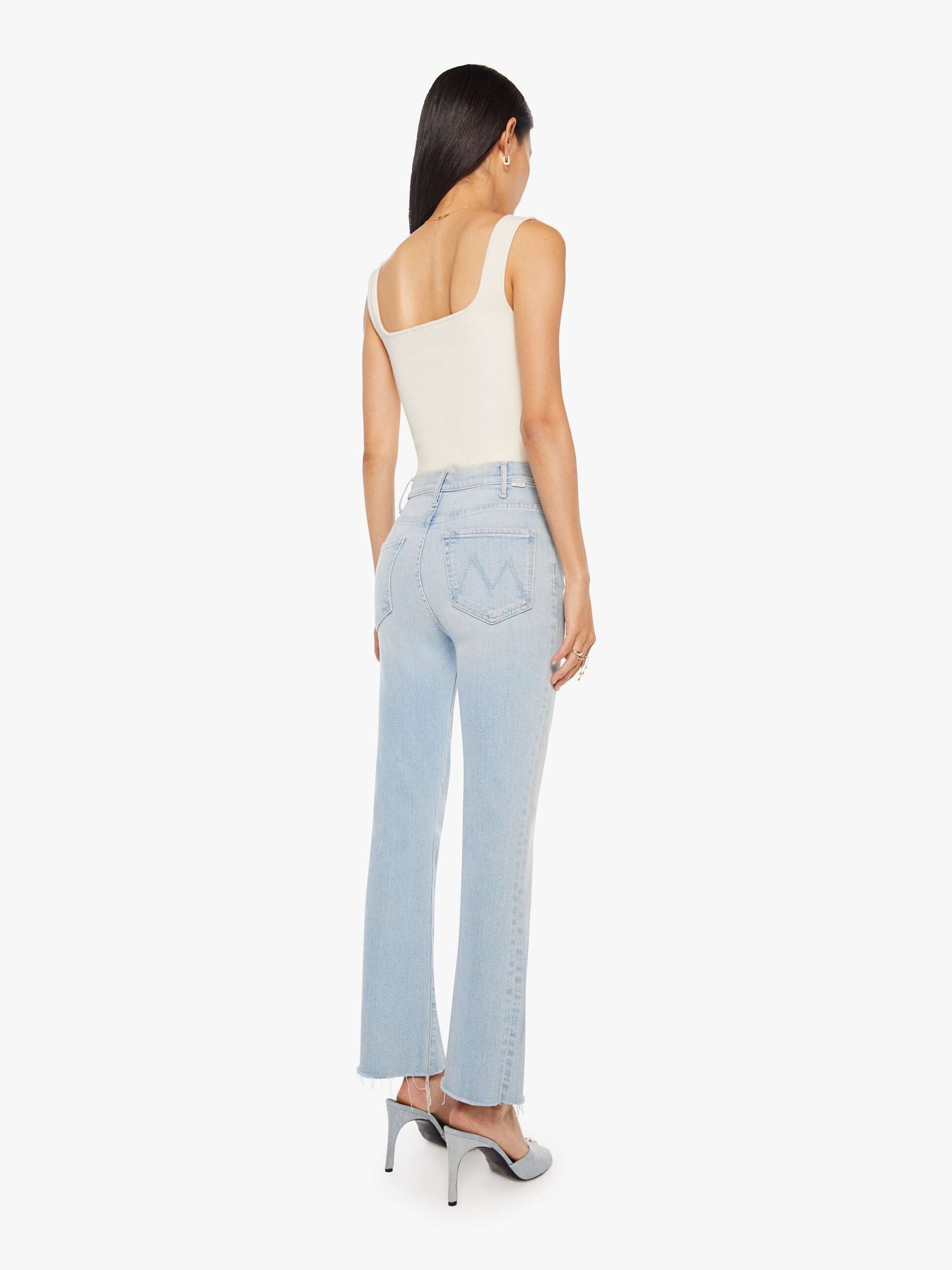 Mother Denim Women The Hustler Ankle Fray