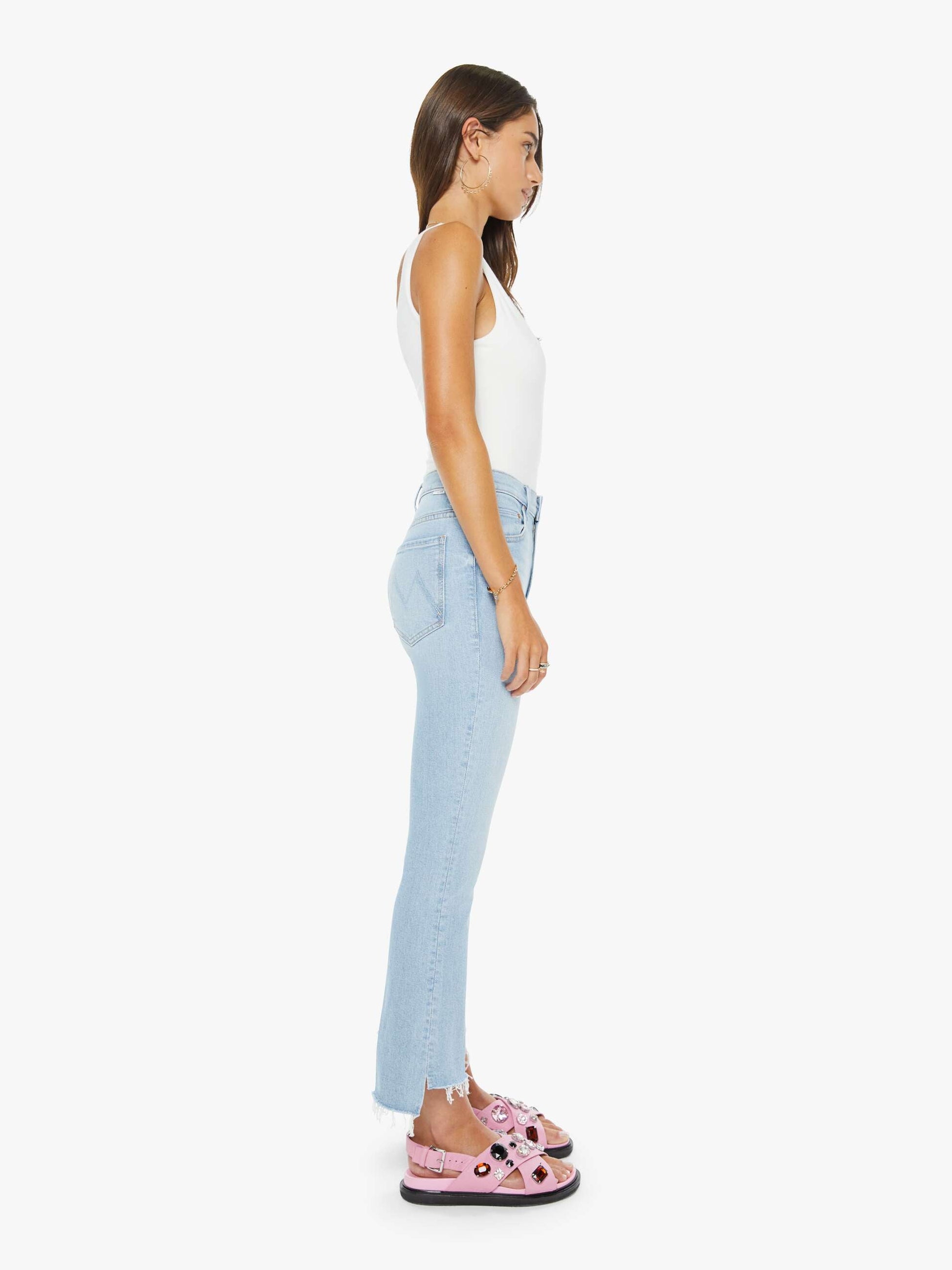 Mother Denim Women The Insider Crop Step Fray