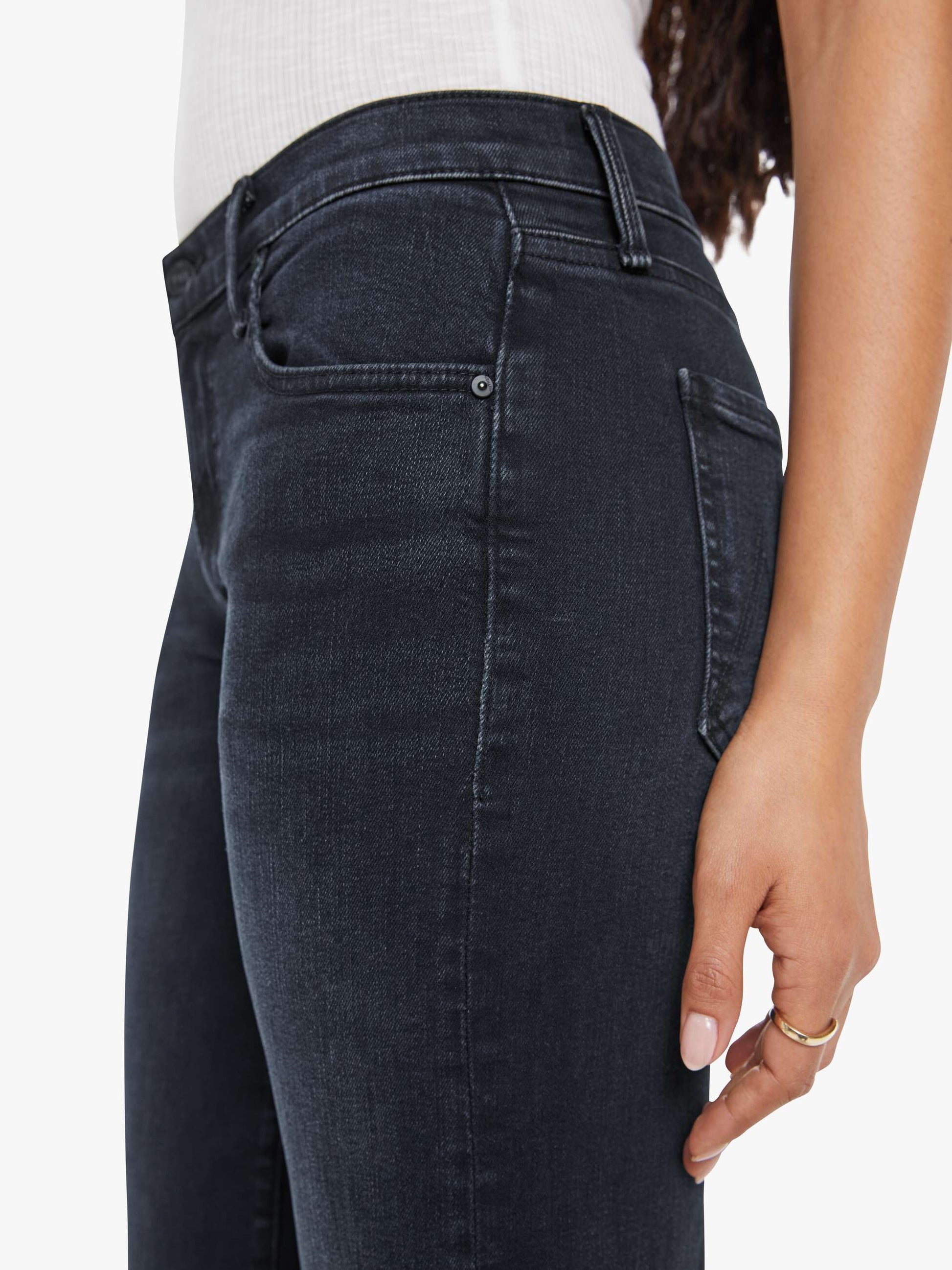 Mother Denim Women PETITES The Lil Mid Rise Zip Rambler