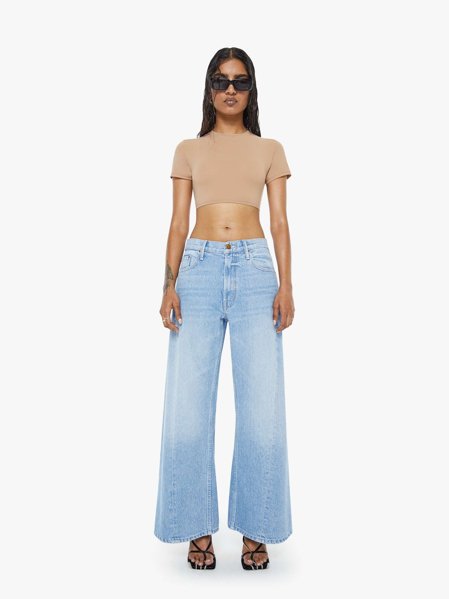 Mother Denim Women PETITES The Lil Lemon Twist Sneak