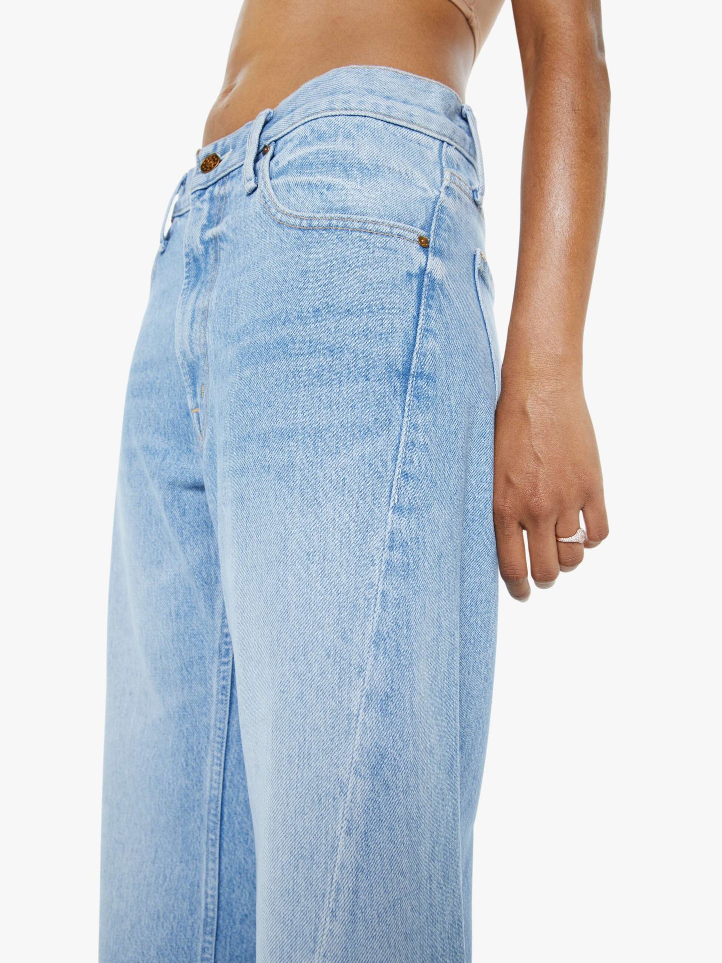 Mother Denim Women PETITES The Lil Lemon Twist Sneak