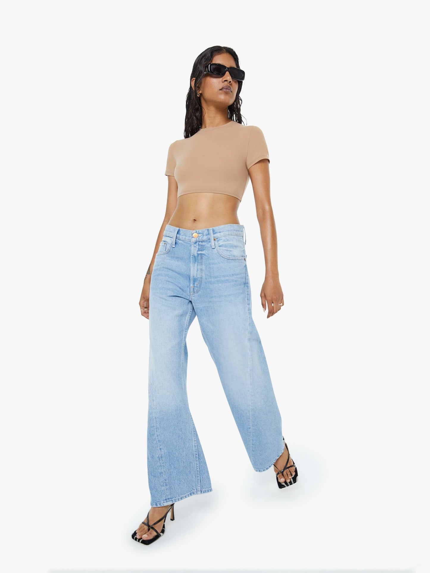 Mother Denim Women PETITES The Lil Lemon Twist Sneak